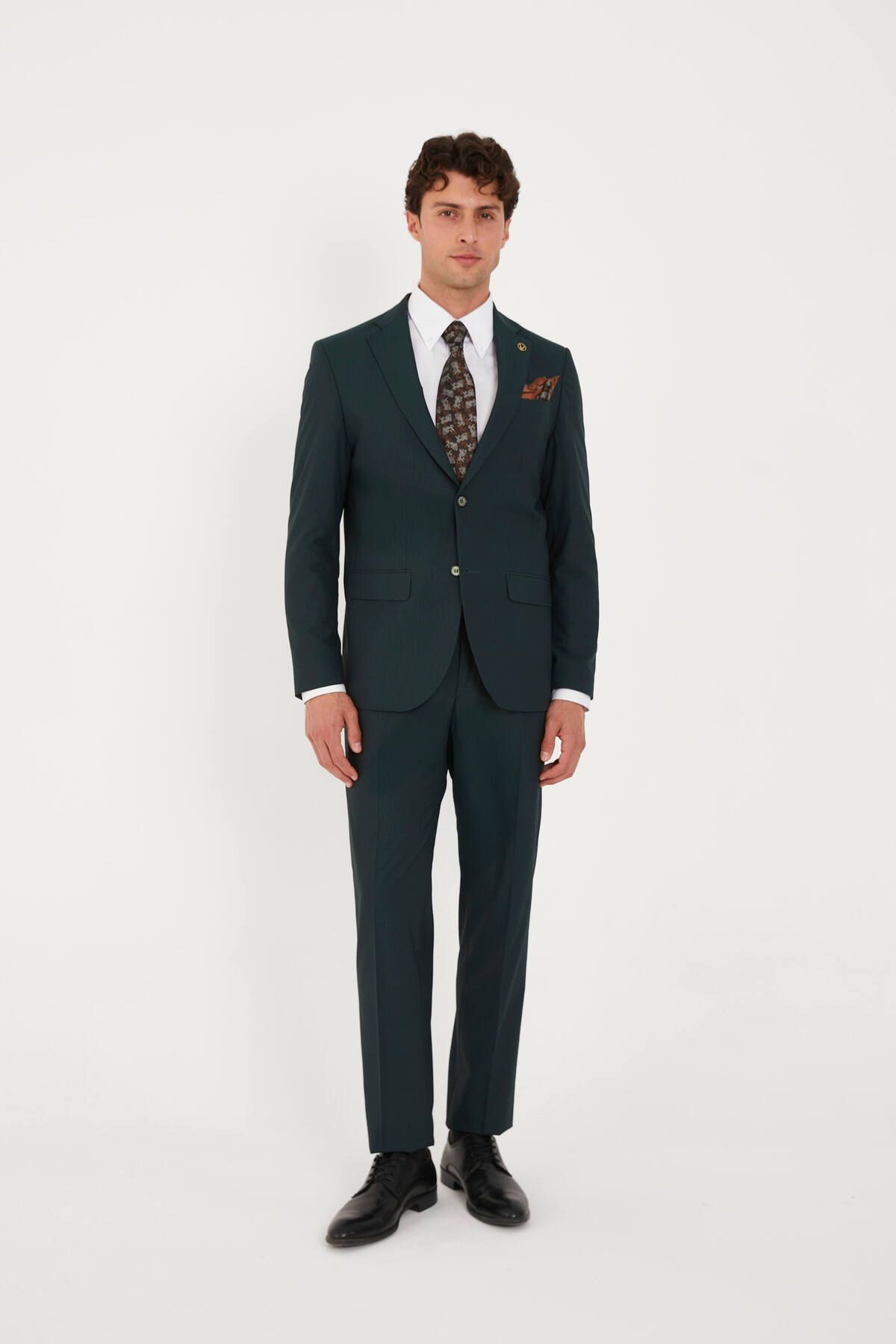 The Tailor Classics İnce Çizgili Çift Yırtmaçlı Takım Elbise