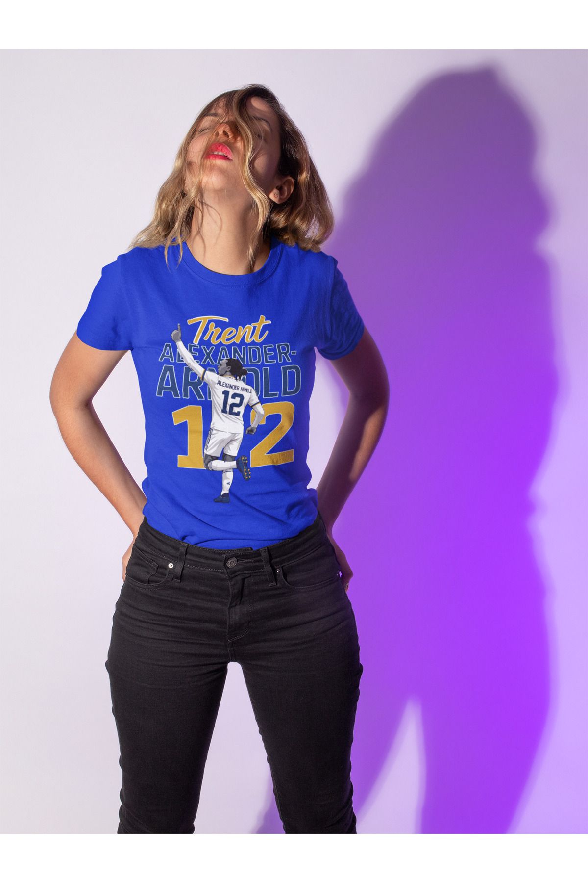 Biy Store Trent Alexander-Arnold forma futbol baskılı unisex kısa kollu erkek tişört kadın t-shirt