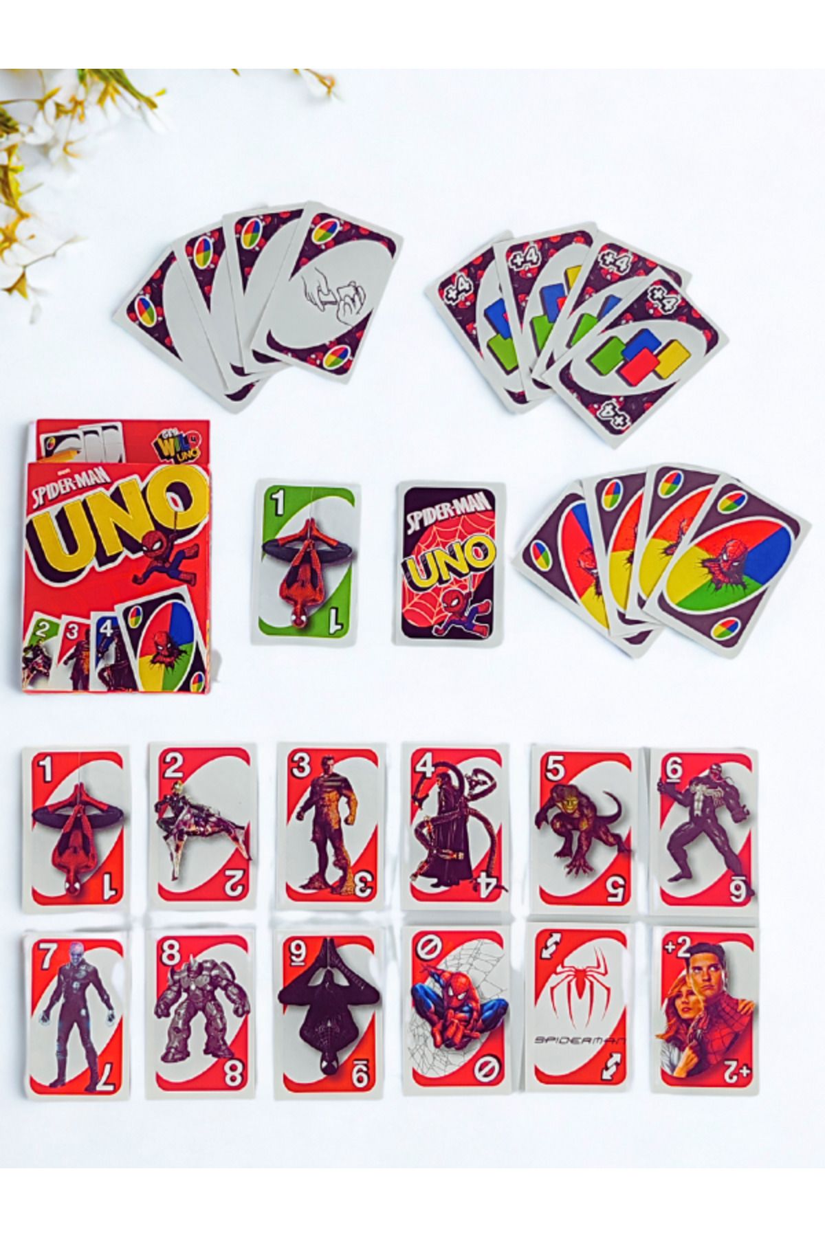 Shuttle Park Özel Örümcek Adam Red Get Wild 112 Adet Oyun Kartı Her Yaşa Uygun Eğlence Kart Oyunu