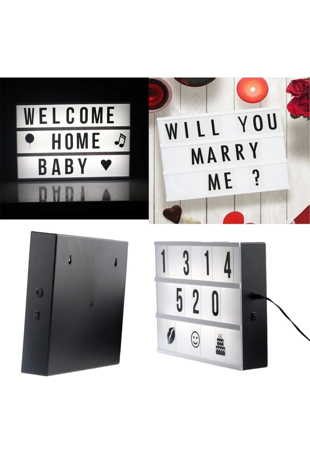 No8 Home A4 Led Işıklı Yazı Panosu Lightbox