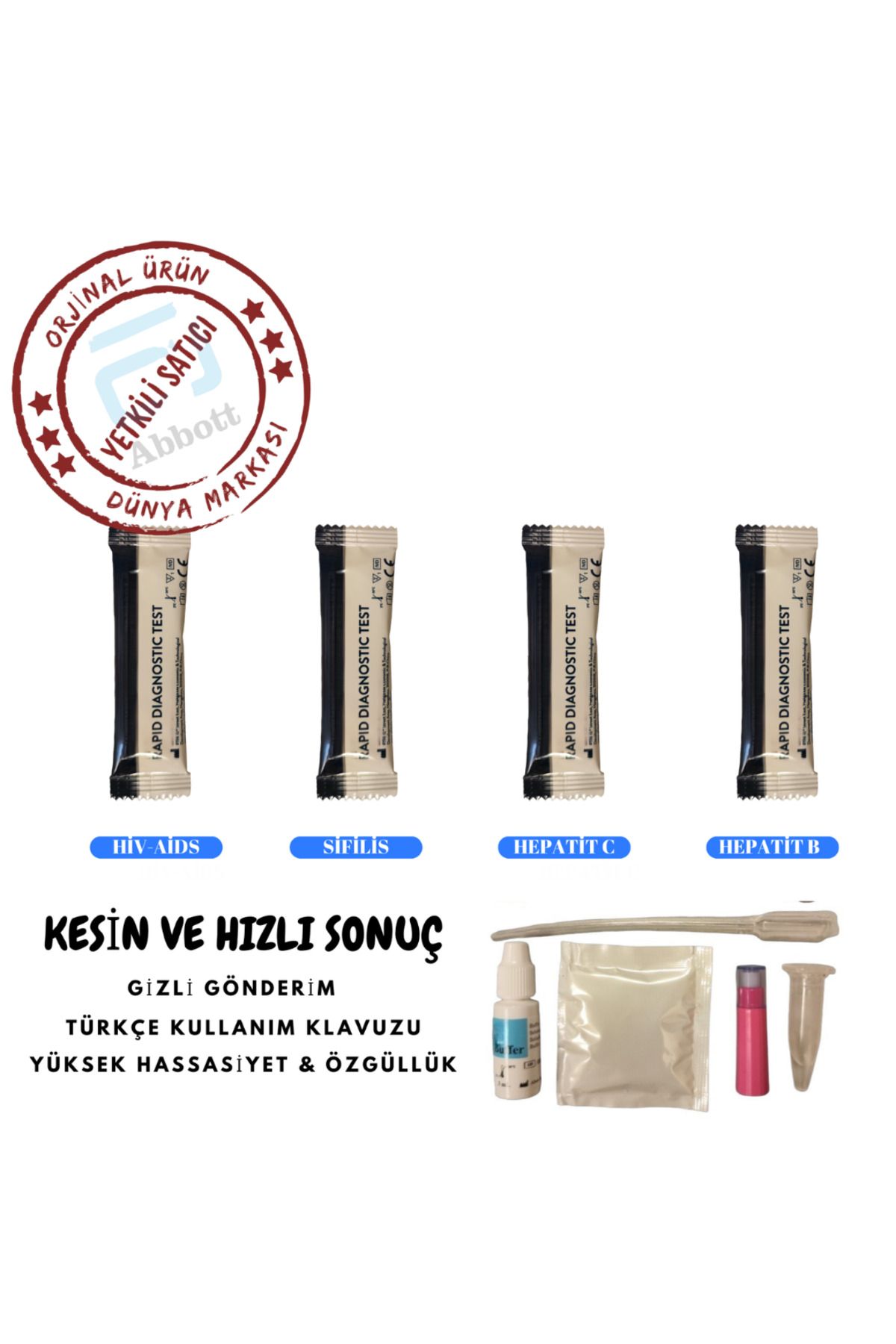 RASTMED ASKLEPİON - RASTMED SELF DÖRTLÜ VIP (EV TİPİ) - HİV Ab-AİDS,SİFİLİS,HCV,HBSAG