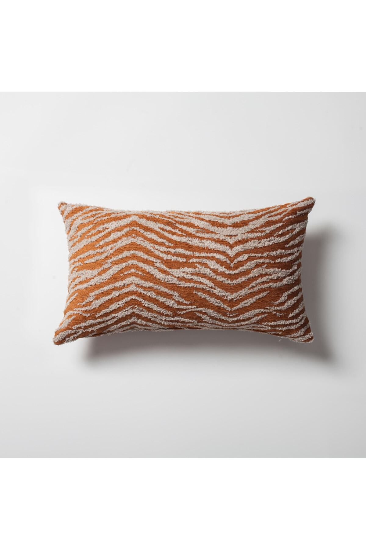 SerenityHaven " Tokyo " - Geometrik Zebra Desenli Kırlent 30x50 (Iç Yastık Dahil)