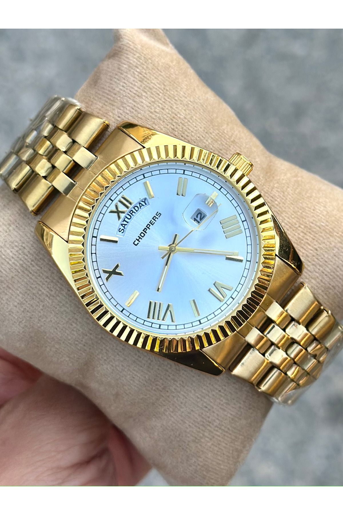 pierrose Gold Çelik Kordon Takvimli Erkek Kol Saati