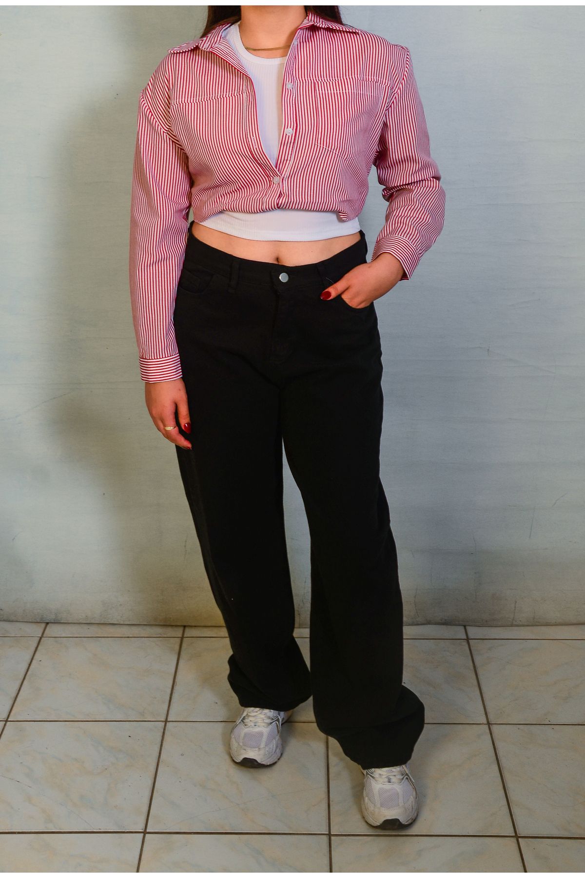 Bumu Elegancy Kadın Baggy Kot Pantalon