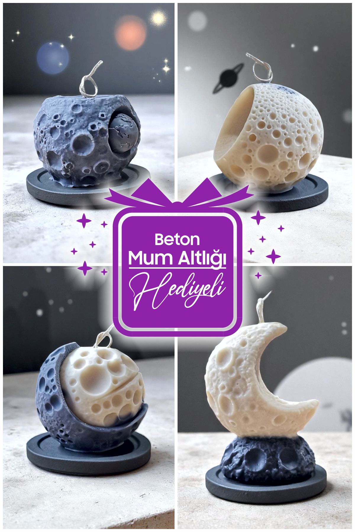 FS CANDLE & HOME Decoration - Accesories Ayışığı Dekoratif ve Hediyelik Kokulu Organik Soya Mumu