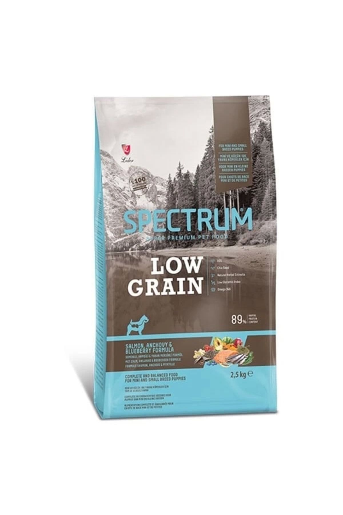 No8 Home Spectrum Düşük Tahıllı Somonlu Hamsili ve Yaban Mersinli Küçük Irk Yavru Köpek Maması 2.5 Kg