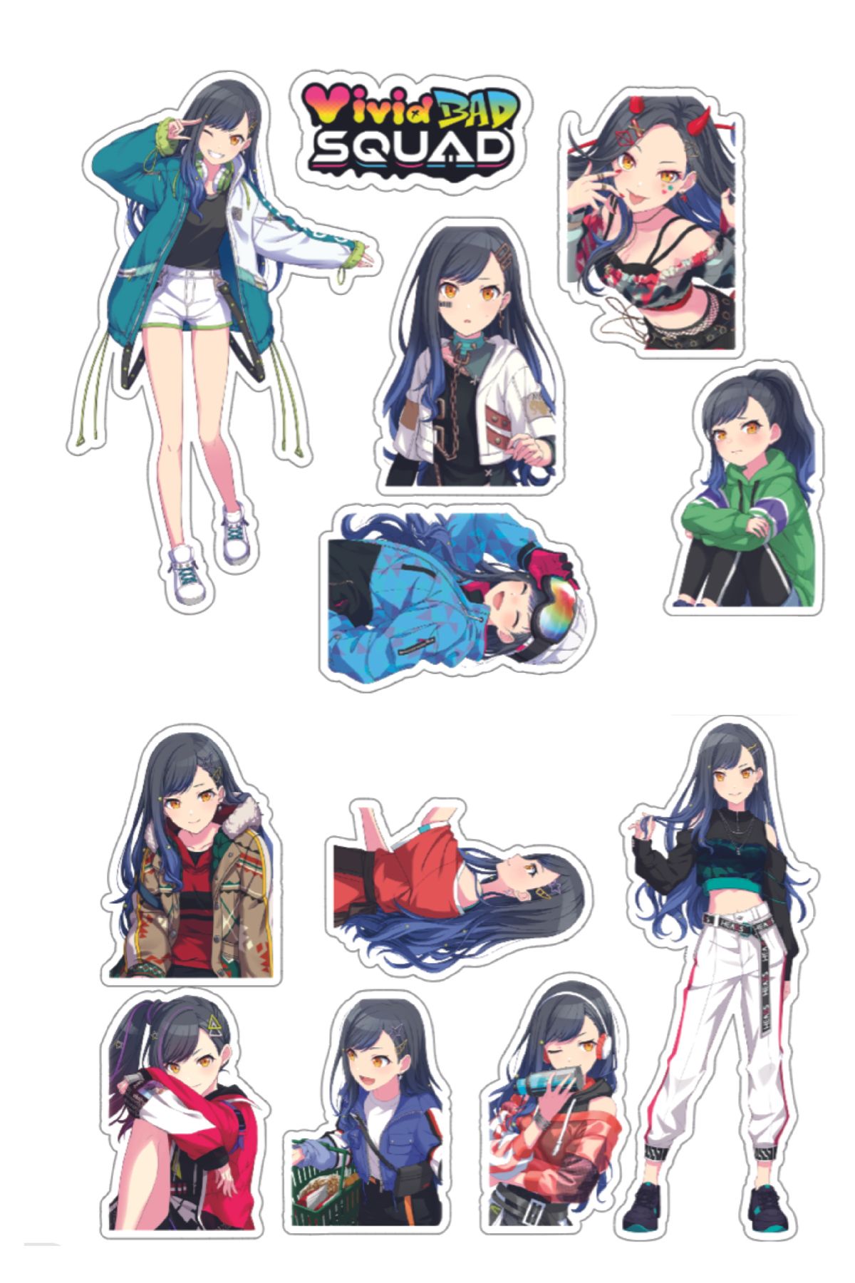 nihonwosekai Hatsune Miku Colorful Project Sekai Anime Sticker Seti Pjsekai An Shiraishi