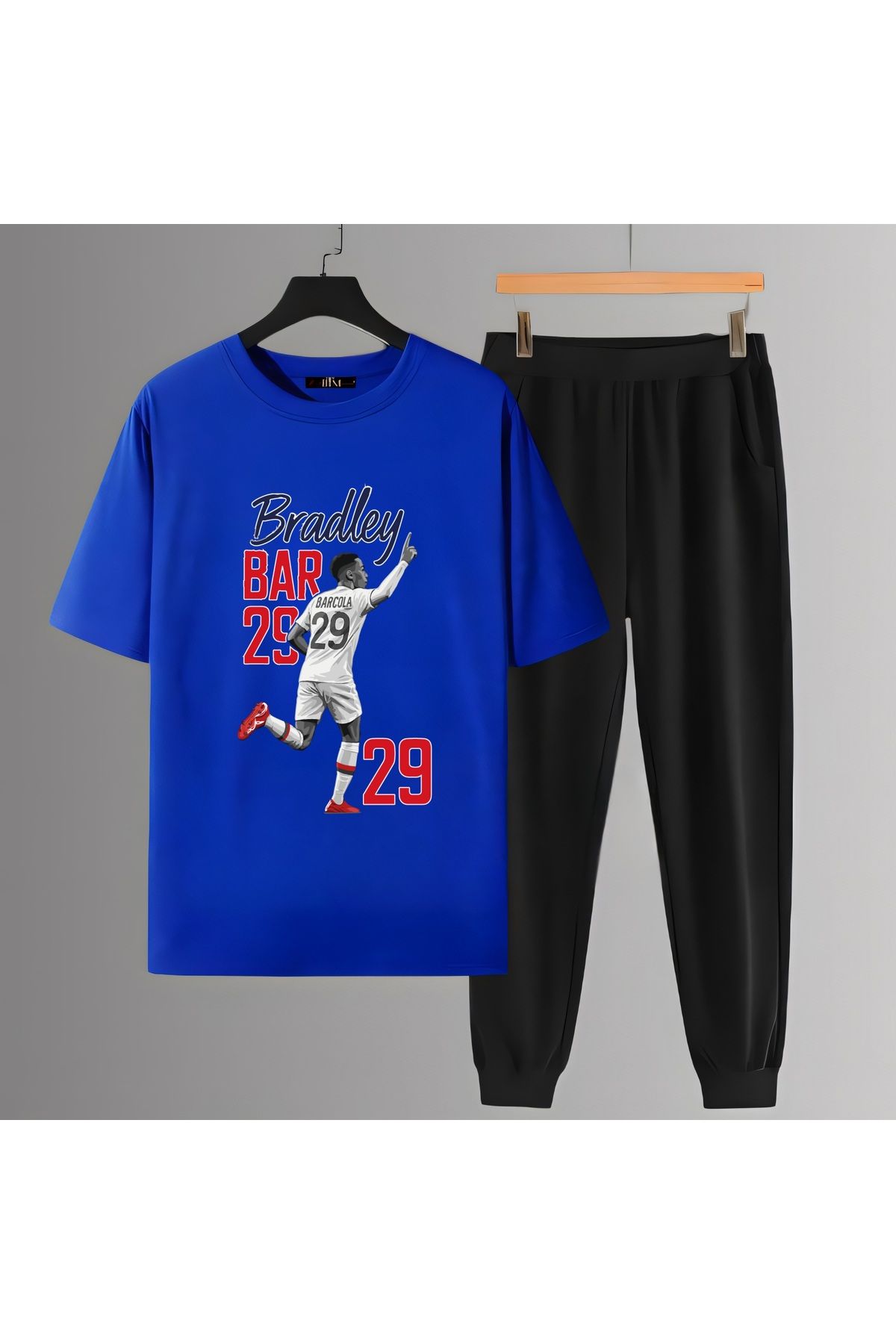 Biy Store Bradley Barcola forma futbol baskılı unisex kısa kollu erkek tişört kadın t-shirt eşofman takımı