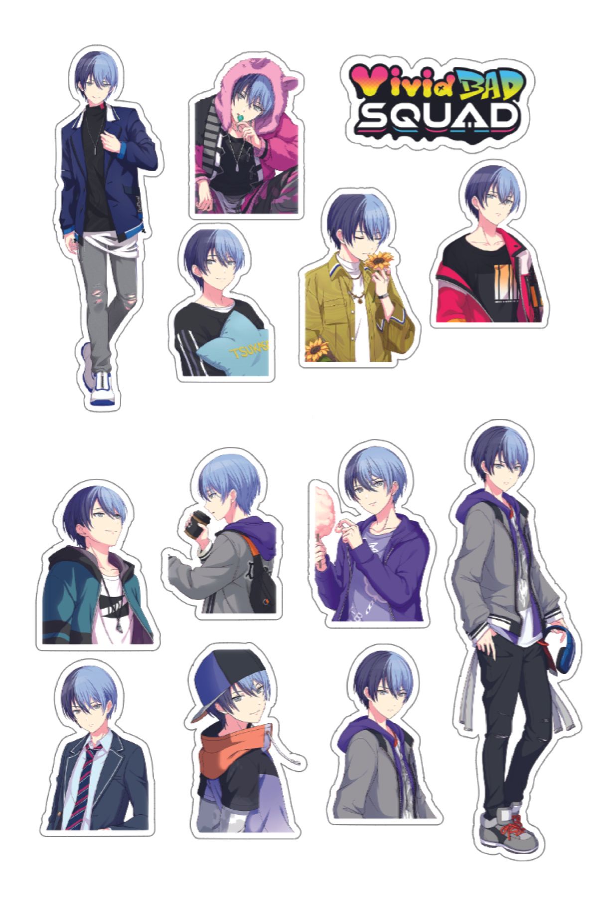 nihonwosekai Hatsune Miku Colorful Project Sekai Anime Sticker Seti Pjsekai Toya Aoyagi