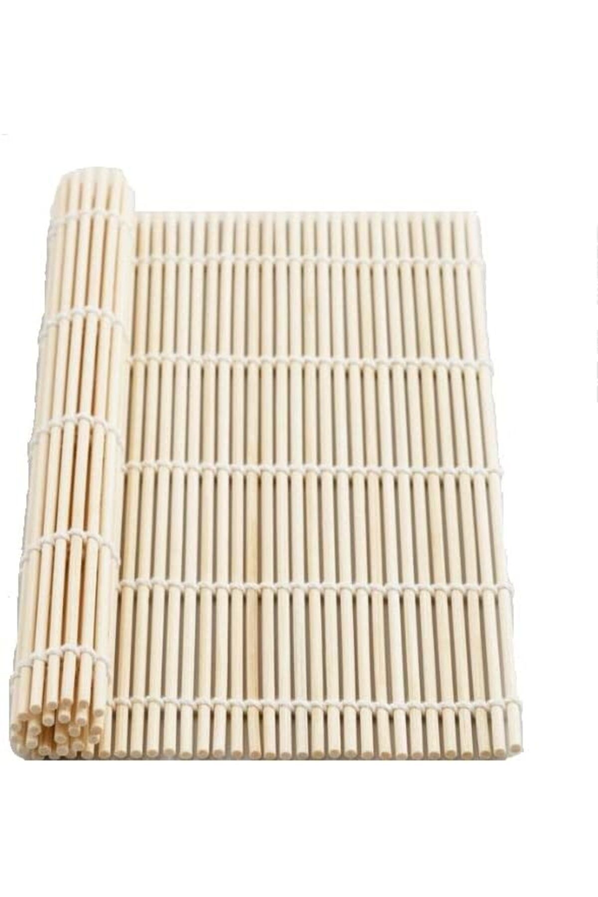 STOREMAX sellbuystore Organik Bambu Suşi Yapma Matı - 24x24 cm Maki ve Suşi Rulosu İçin Doğal Bambu Mat