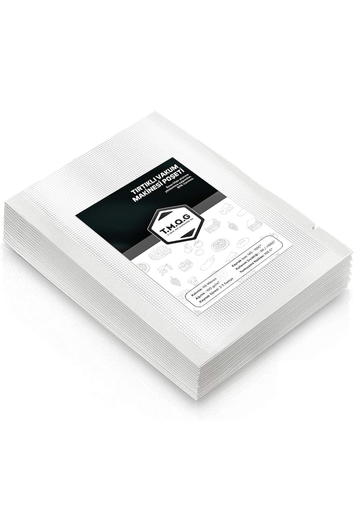 STOREMAX mrttnca 50 Adet Tırtıklı Vakum Makinesi Poşeti Torbası (SEÇENEKLİ) (20x25cm) trndymrt 1087243