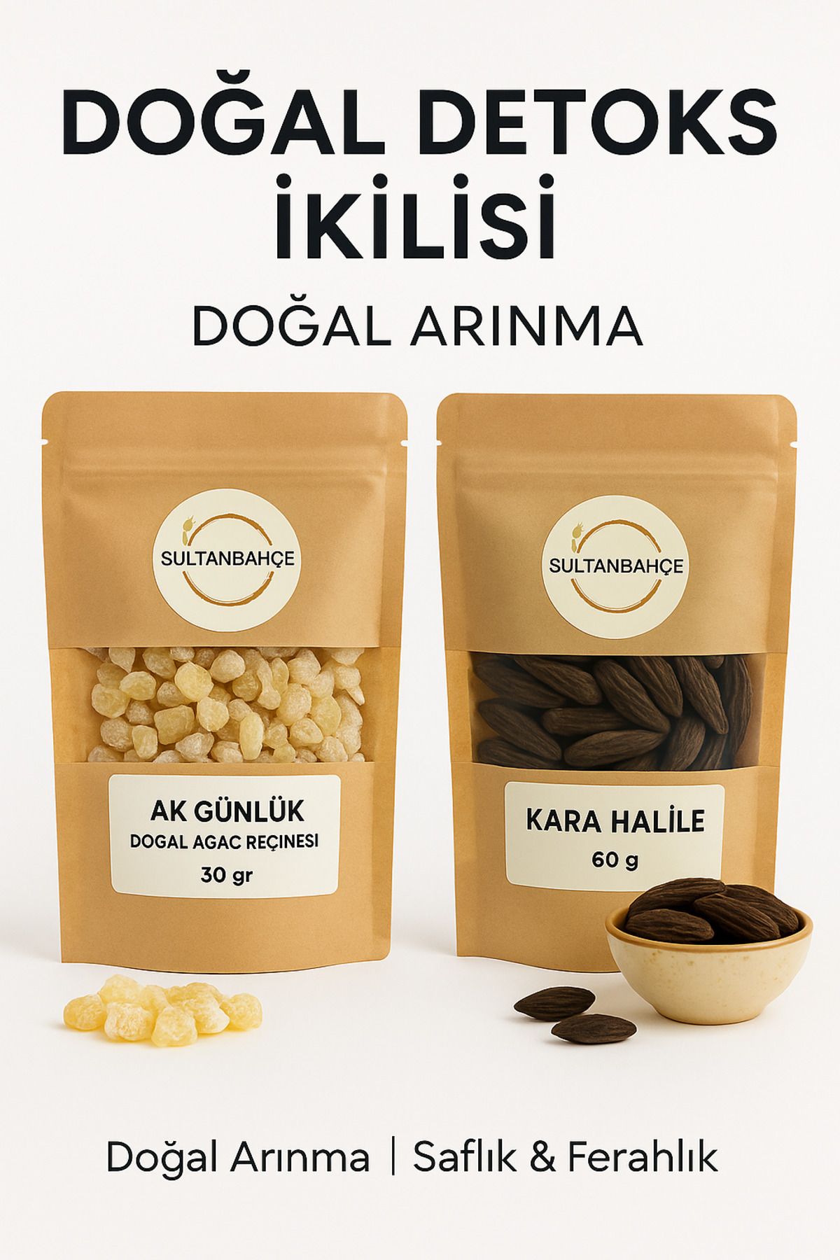 sultanbahçe Akgünlük- Kara Halile- Detoks Seti - Doğal Bitki Çayı - Bitkisel Arınma Seti