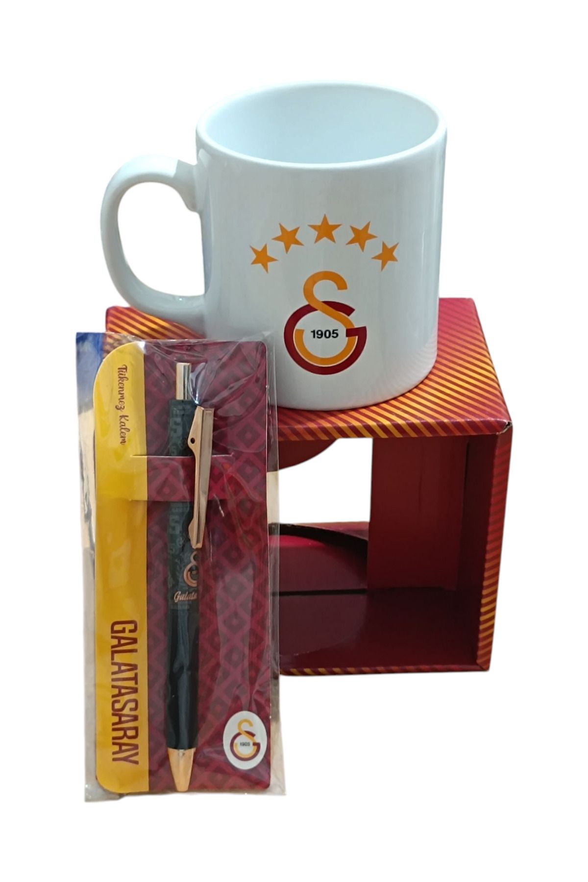 Galatasaray Bayro Gıft Kutuda 5 Yıldızlı Kupa Gs Hybrit Tükenmez Kalem