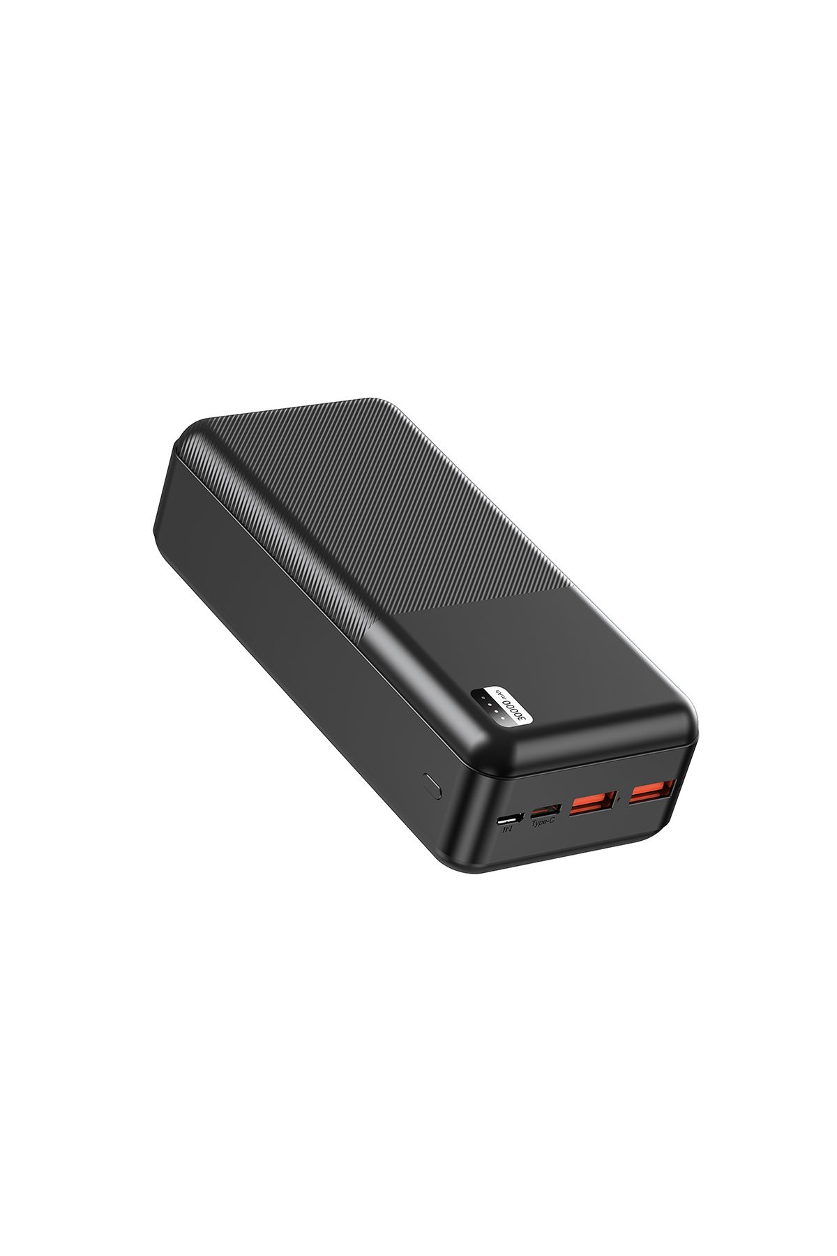Canpay LED Göstergeli 30000 mAh Powerbank ((PD 22.5W & QC 3.0 Hızlı Şarj Çift USB ve Type-C Çıkışlı)) Siyah