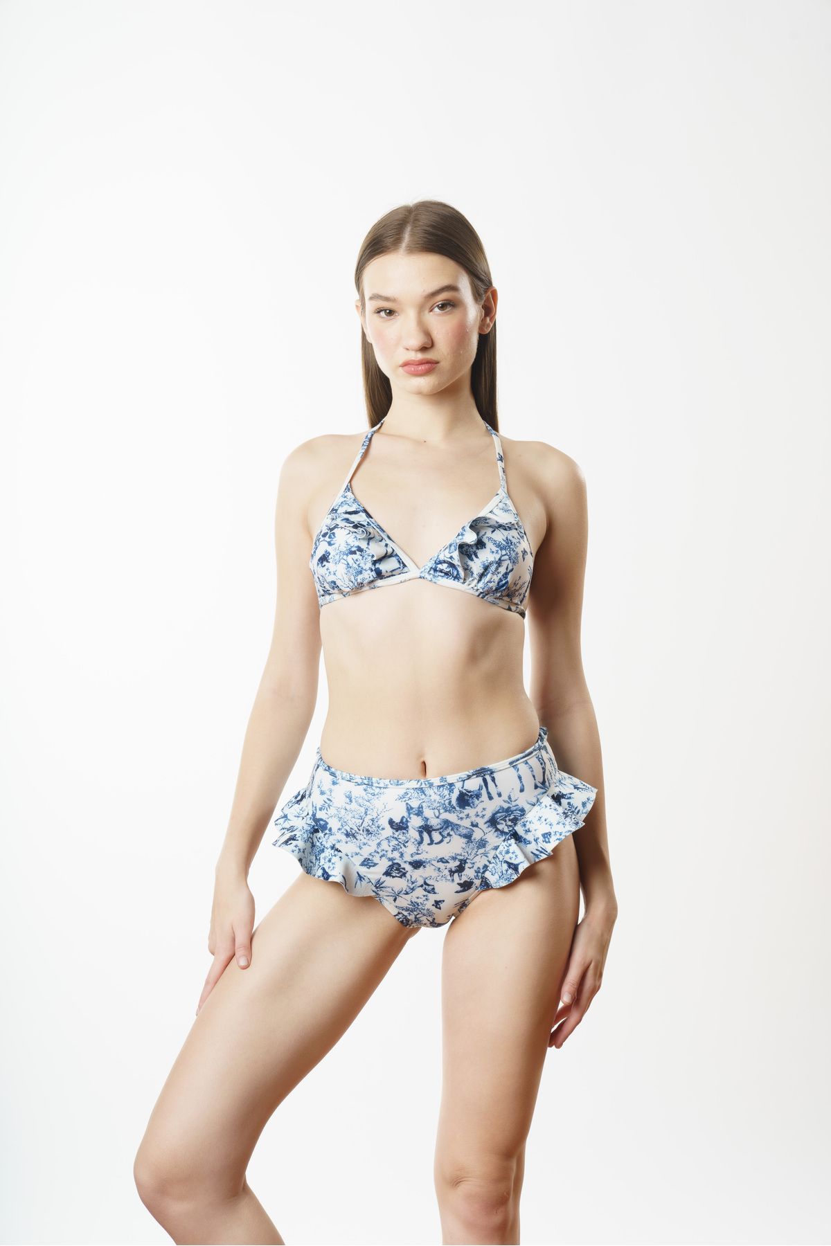 Louren Fırfırlı Bikini Takımı