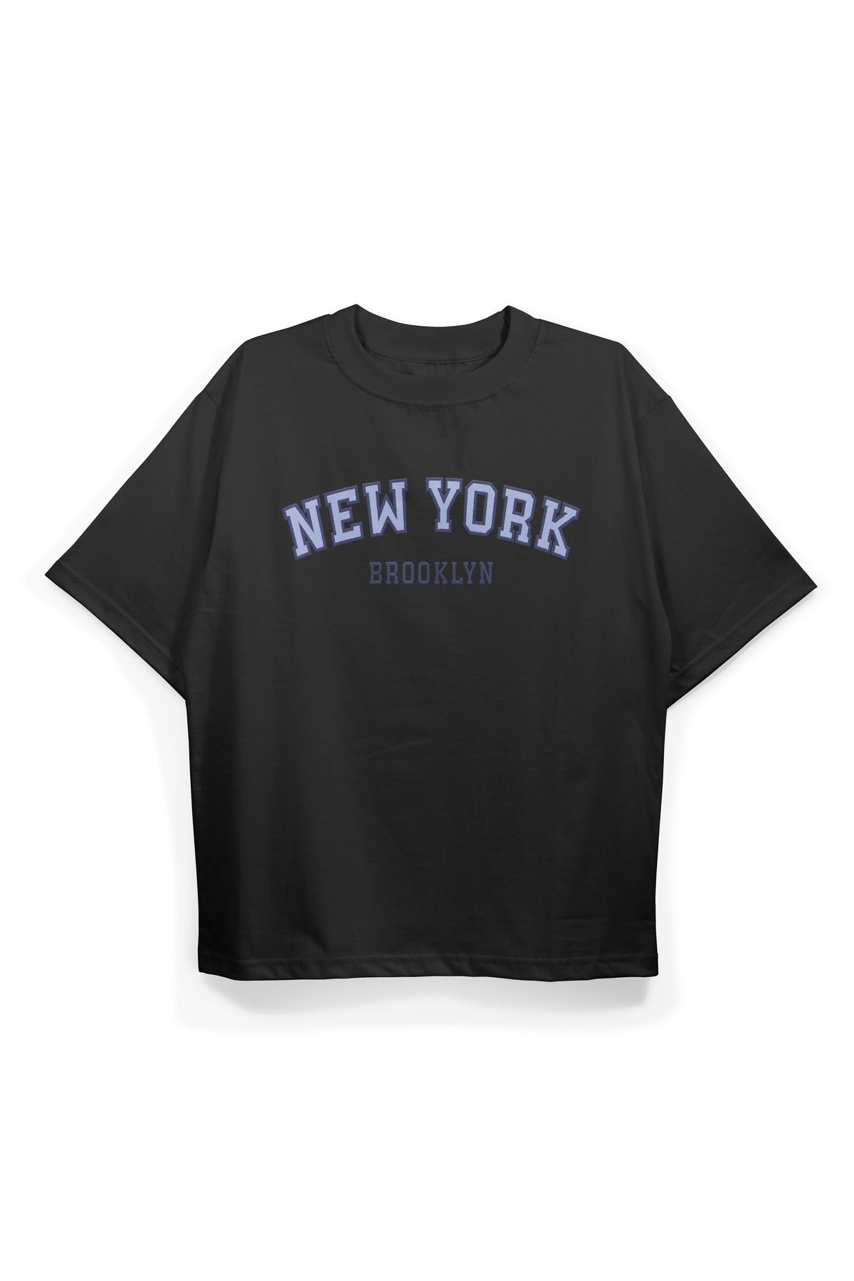 Pinned Unisex Newyork Baskılı Beyaz Oversize Tişört | Arka ve Ön Baskılı Pamuk Yazlık Erkek Kadın Tshirt