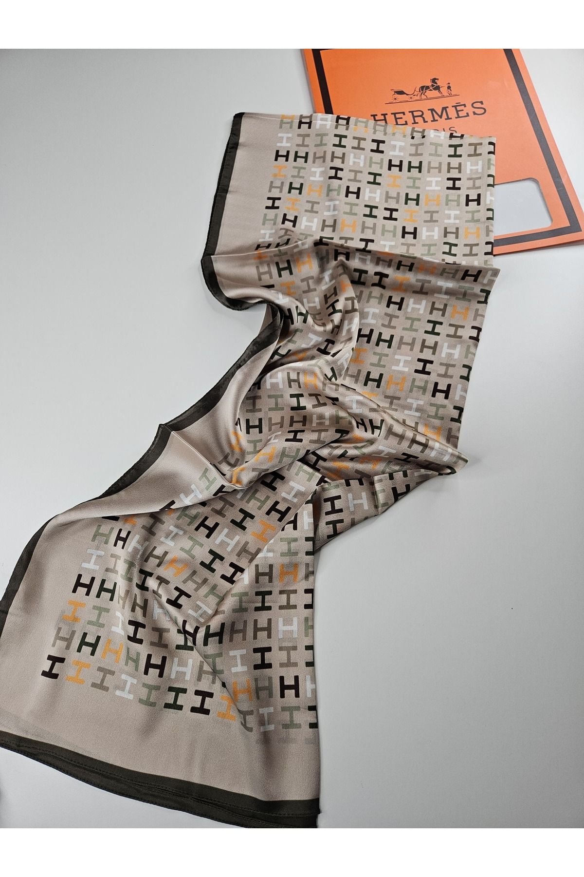 Sahrafashionn Lüx Vual İpek Hermes Desen Şal
