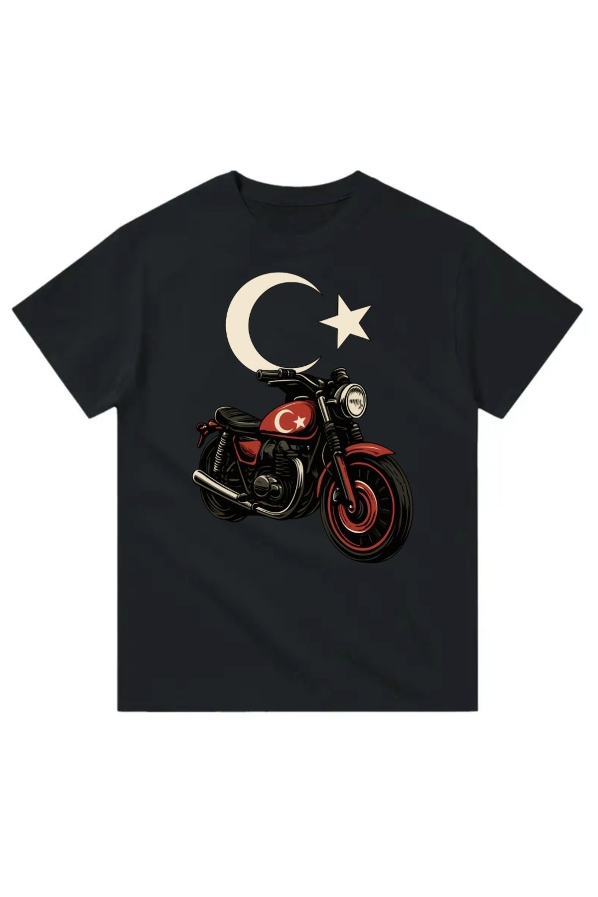 Yeta Türk Bayraklı Motosiklet Tişört