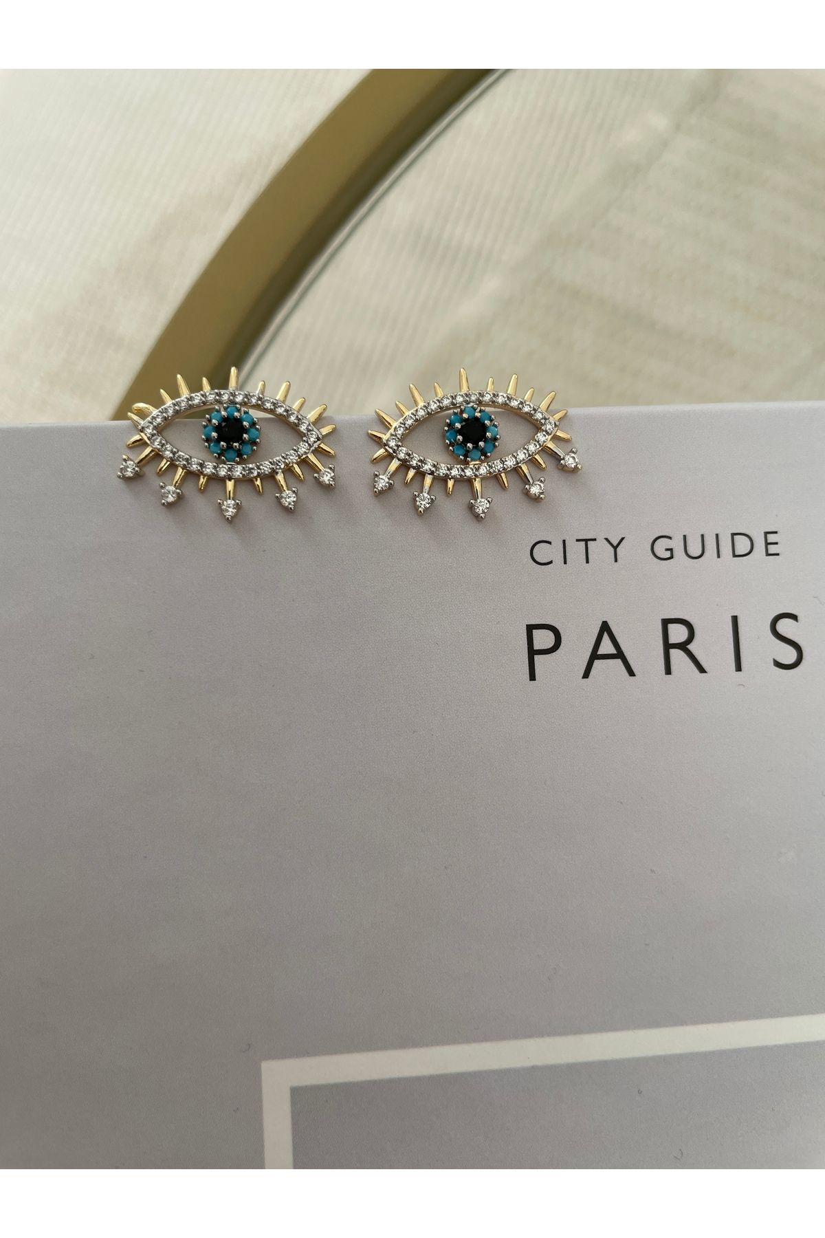 JEWELRY Yaz Vip Mavi Gözlü Küpe