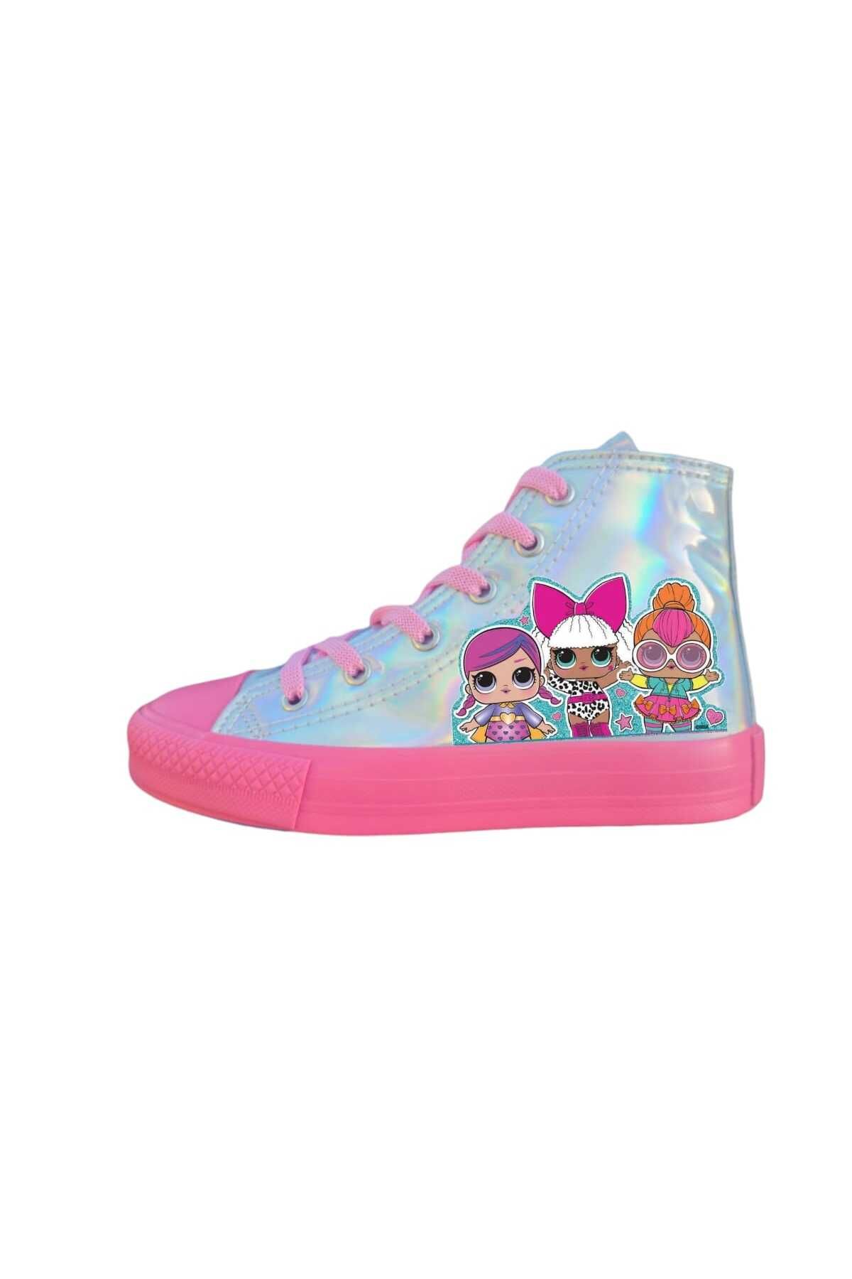bhk desing Grups kızlar baskılı hologram pembe taban kız çocuk spor ayakkabı sneaker