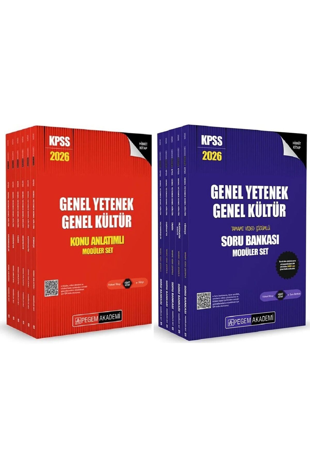 Pegem Akademi Yayıncılık Pegem 2026 KPSS Genel Yetenek Genel Kültür Konu + Soru Bankası Modüler 2 li Set Pegem Akademi Yayınl