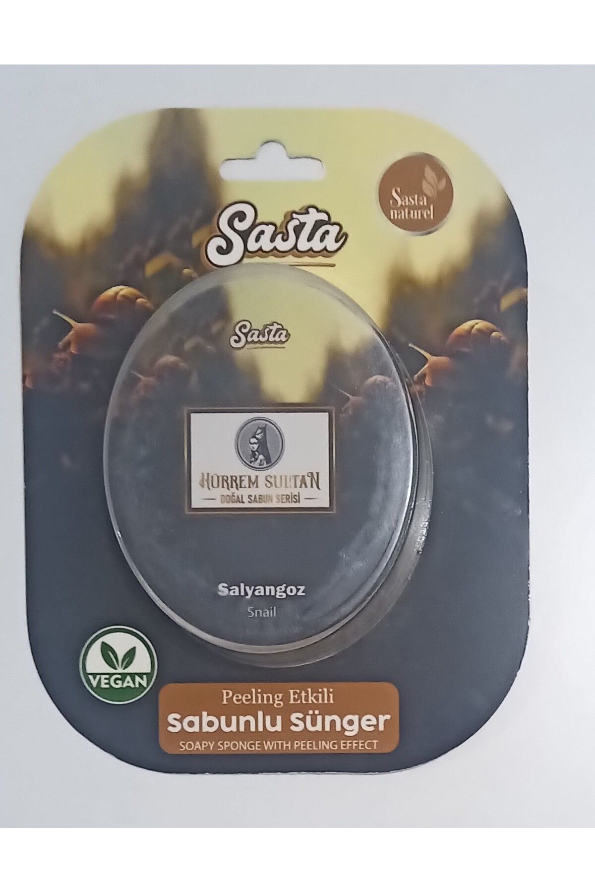 Sasta Peeling Etkili Salyangoz Sabunlu Sünger