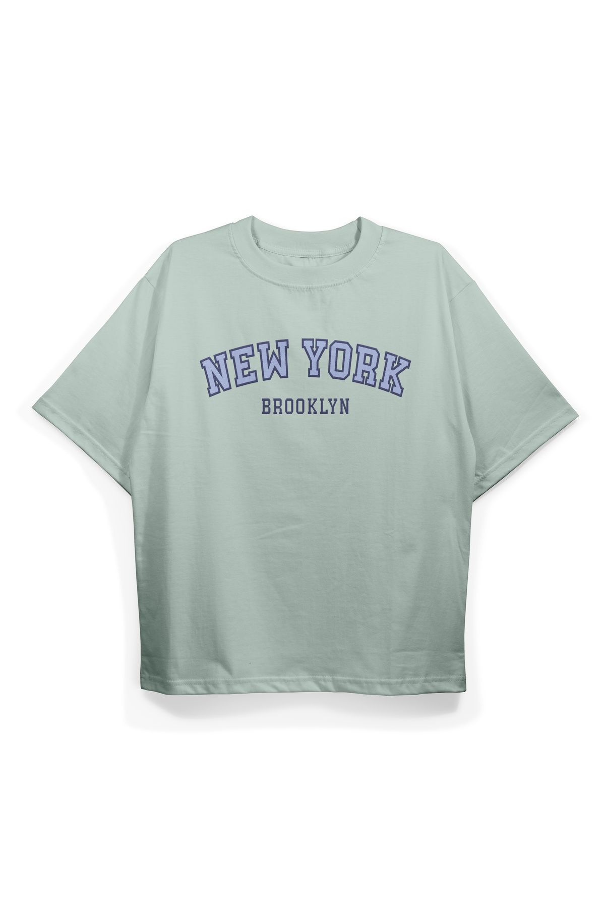 Pinned Unisex Newyork Baskılı Beyaz Oversize Tişört | Arka ve Ön Baskılı Pamuk Yazlık Erkek Kadın Tshirt