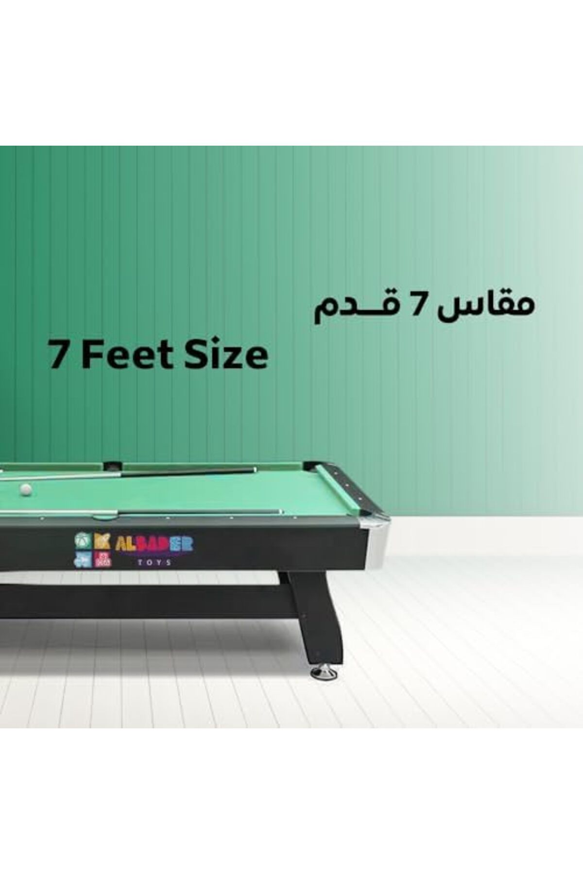 ALBADER-7FT Pool Table, Billiards Table With 2 Cue Sticks, Set Ball, Rack, Game Table 2