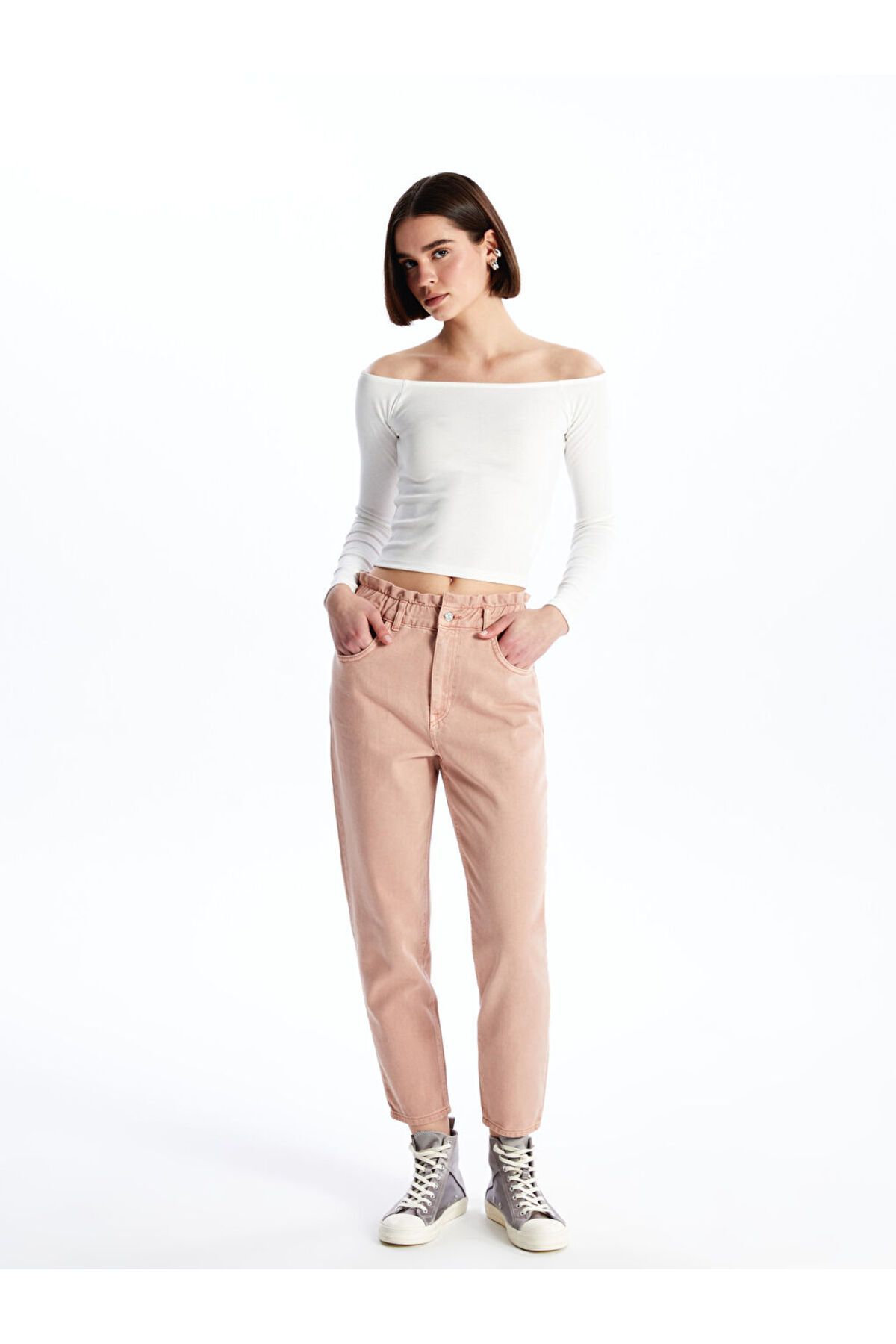 LC Waikiki Beli Lastikli Slouchy Fit Kadın Jean Pantolon
