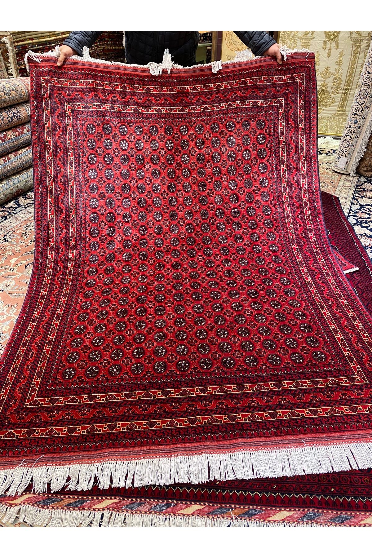 RD RAMAZAN DAĞ EL HALI SANATI El Dokuma Afgan Hoca Roshnai Halısı Birinci Sınıf Kalite Ebat 215x150