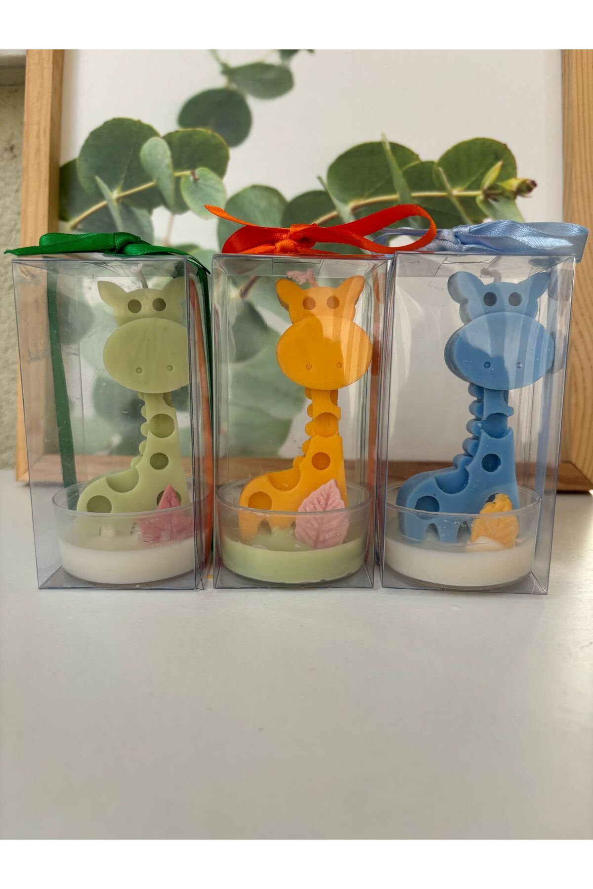 lilium candles Zürafa mum- 10 adettir- parafin-doğum günü hediyesi- karışık renk