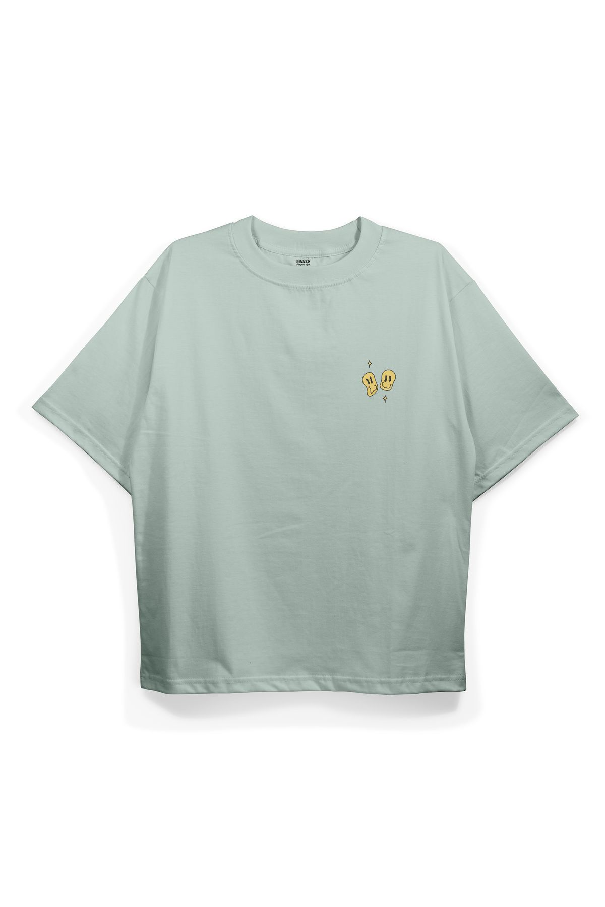 Pinned Unisex TakeNoShit Baskılı Beyaz Oversize Tişört | Arka ve Ön Baskılı Pamuk Yazlık Erkek Kadın Tshirt