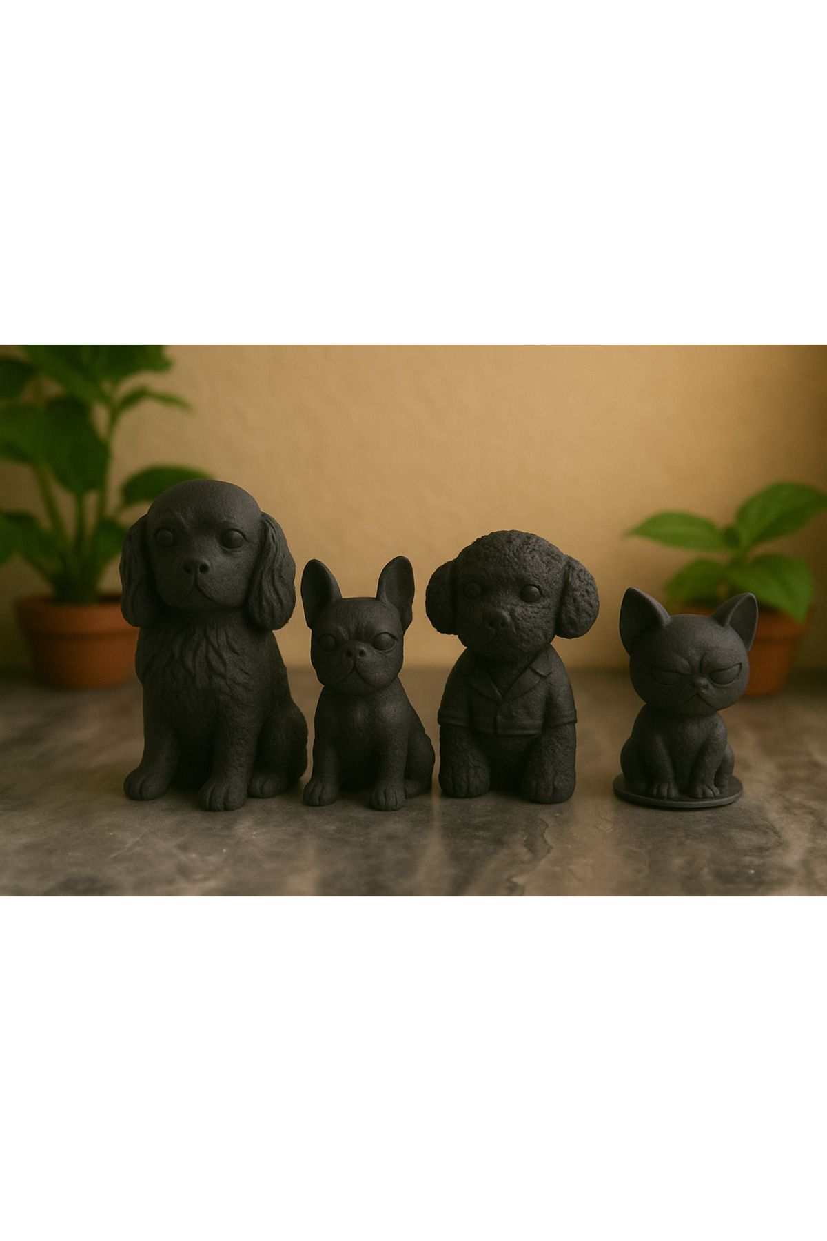 candlerock Pati Takımı 2. Seri – 4’lü Renkli Köpek Figürü Seti