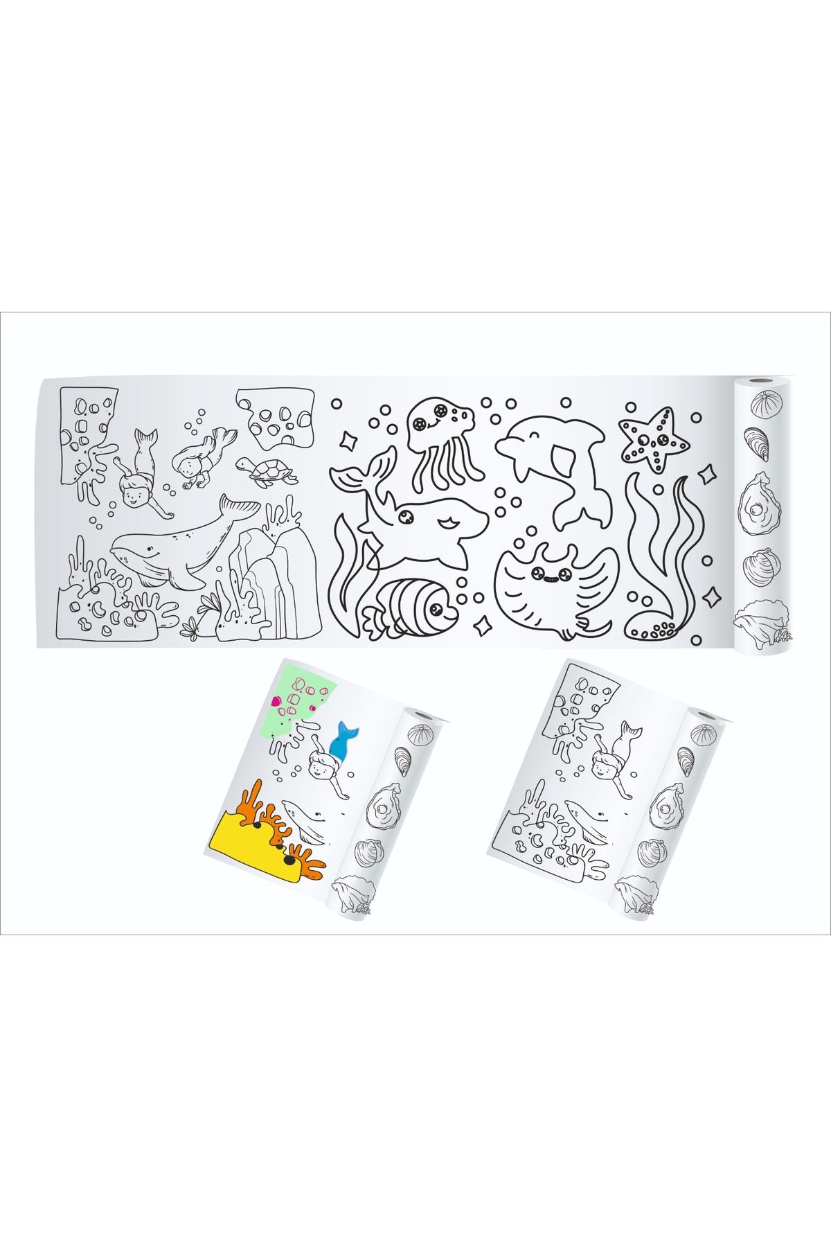 Handmade Denizaltı Temalı Boyama Kağıdı