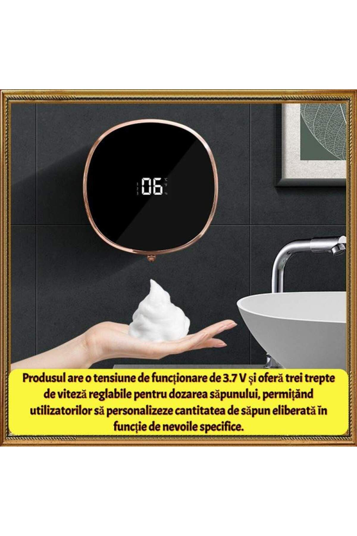 SIKS-Automatic Electric Soap Dispenser with Display and Motion Sensor, ABS, 300 ML Liquid Capacity 4