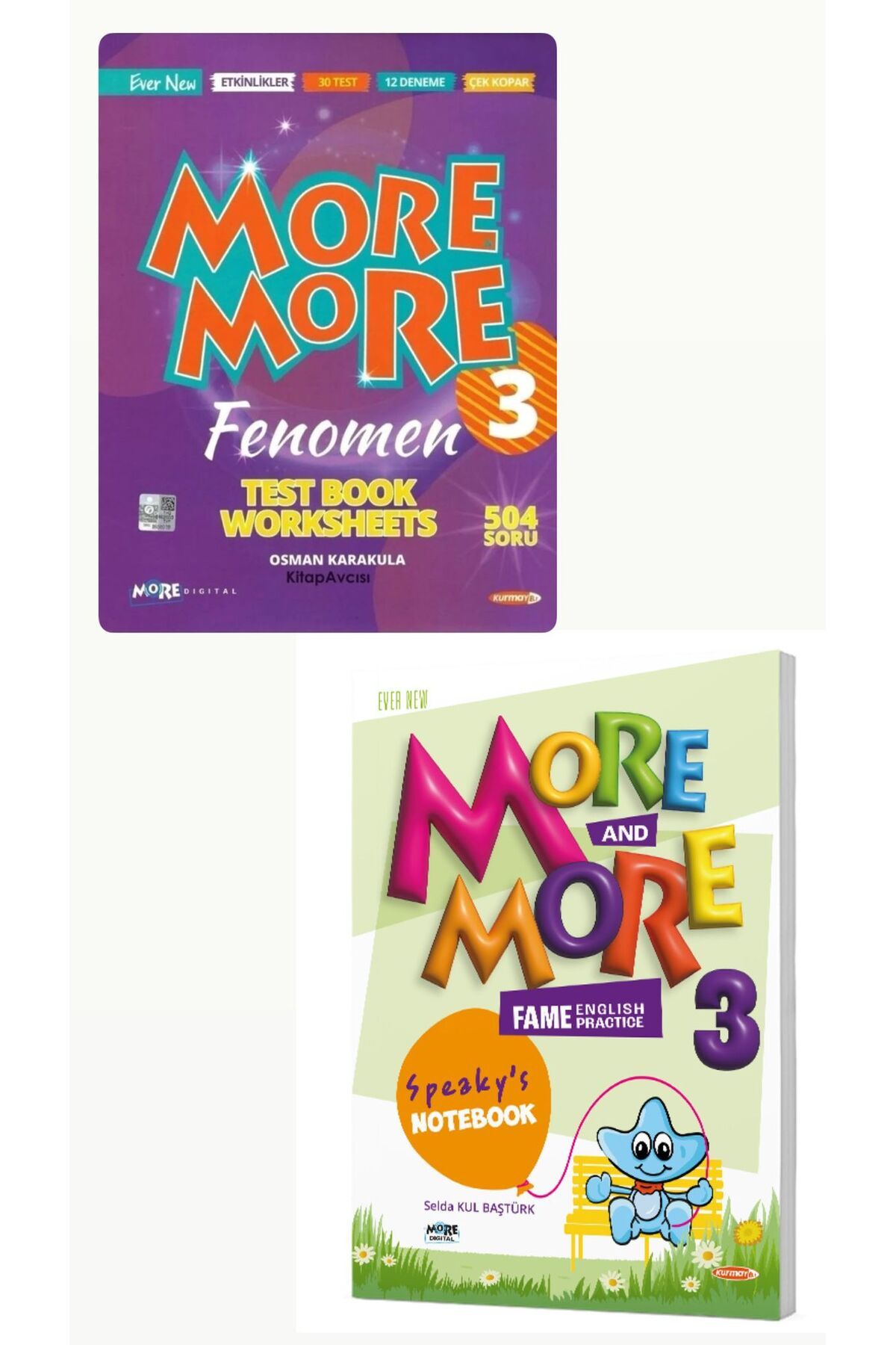 Kurmay Yayınları More And More 3 Sınıf English Fenomen Test Book Worksheets+More & More 3 Speaky’s Notebook