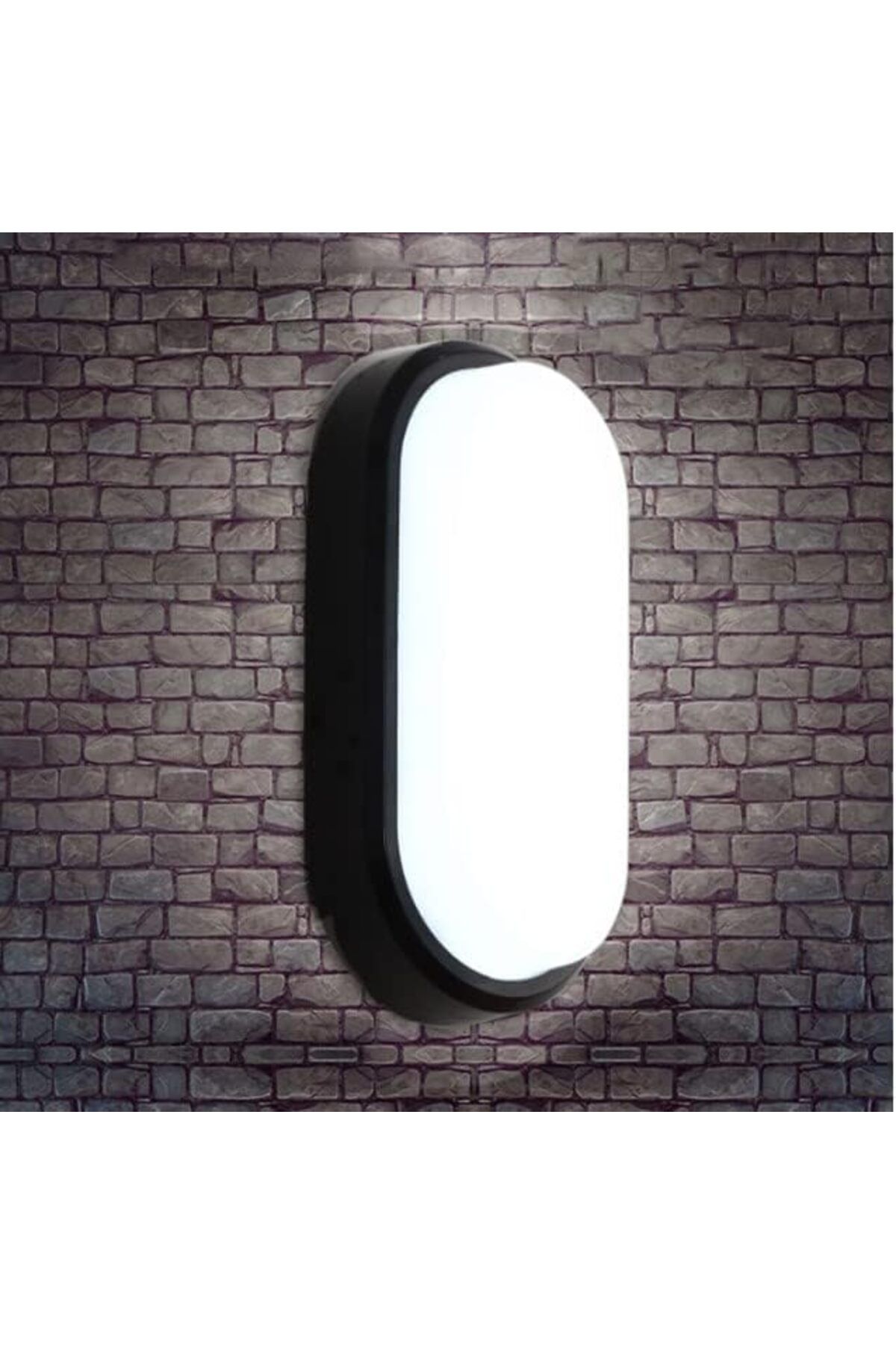 STOREMAX nffastore 20W Oval Siyah Led Nem Su Geçirmez Banyo Bahçe Teras Kiler Garaj Modern Tavan Lambası l