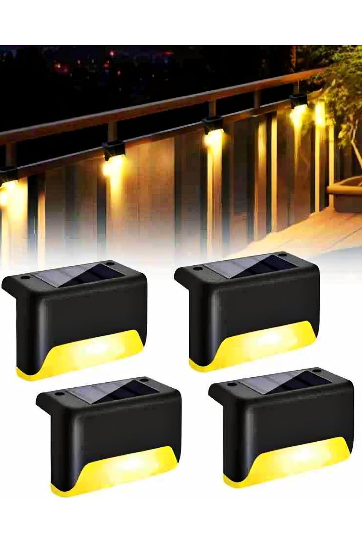 STOREMAX nffastore Adet Led Solar Güneş Enerjili Lamba, Merdiven, Veranda, Bahçe, Balkon Dekorasyon Ve Çi