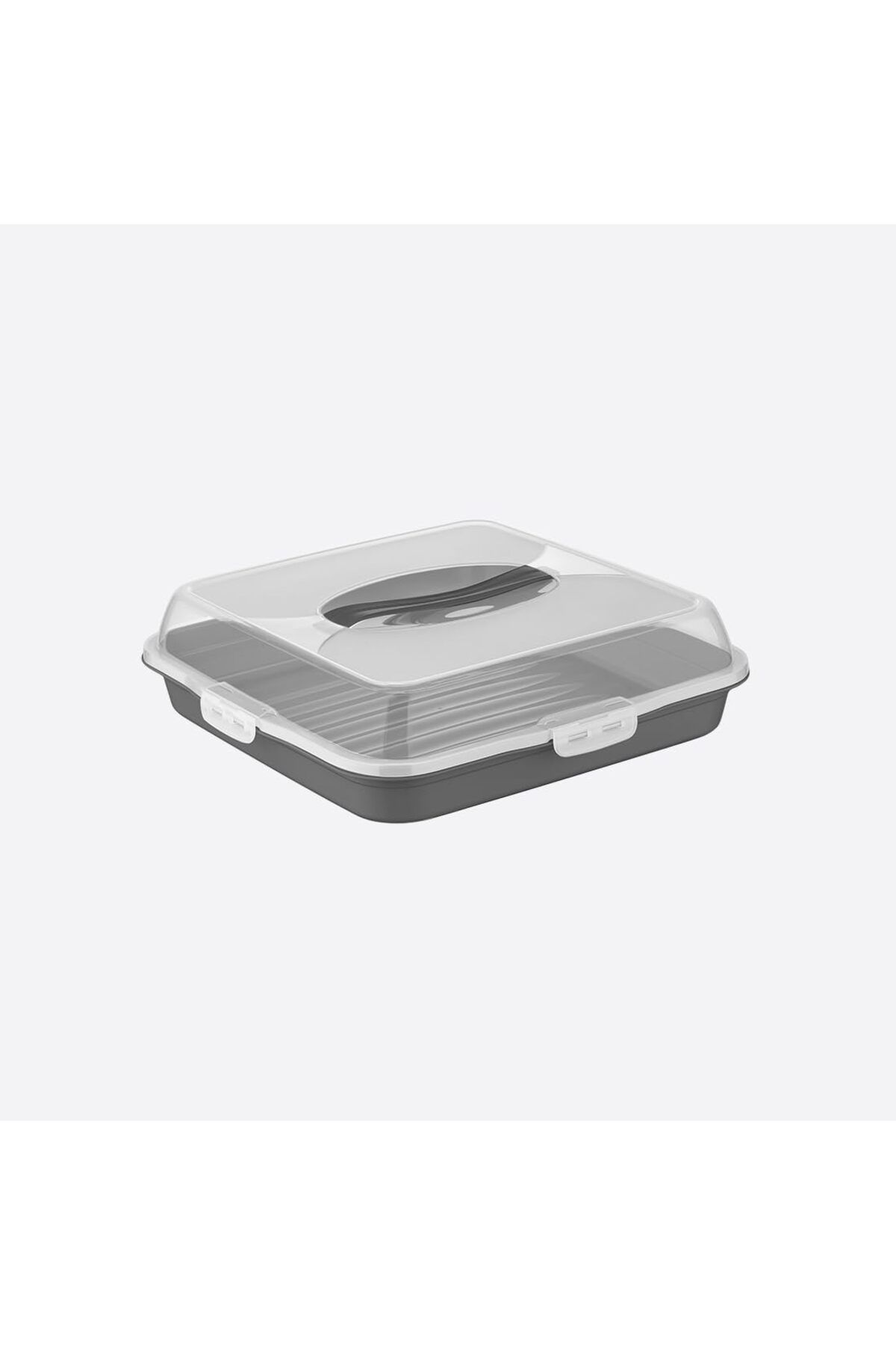 STOREMAX mrttnca Home Kek Taşıma Kabı, BPA İçermeyen Plastik, Saplı ve Kilitli Kek Fanusu, Taşınabili