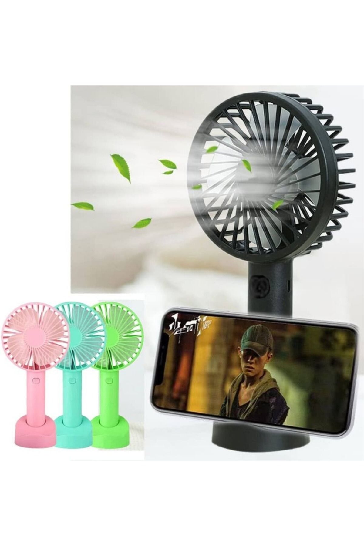 Fırsat7 Minimal Tasarım Sessiz Taşınabilir Mini Fan Usb Şarjlı Pervaneli Soğutucu Küçük El Vantilatörü Fan