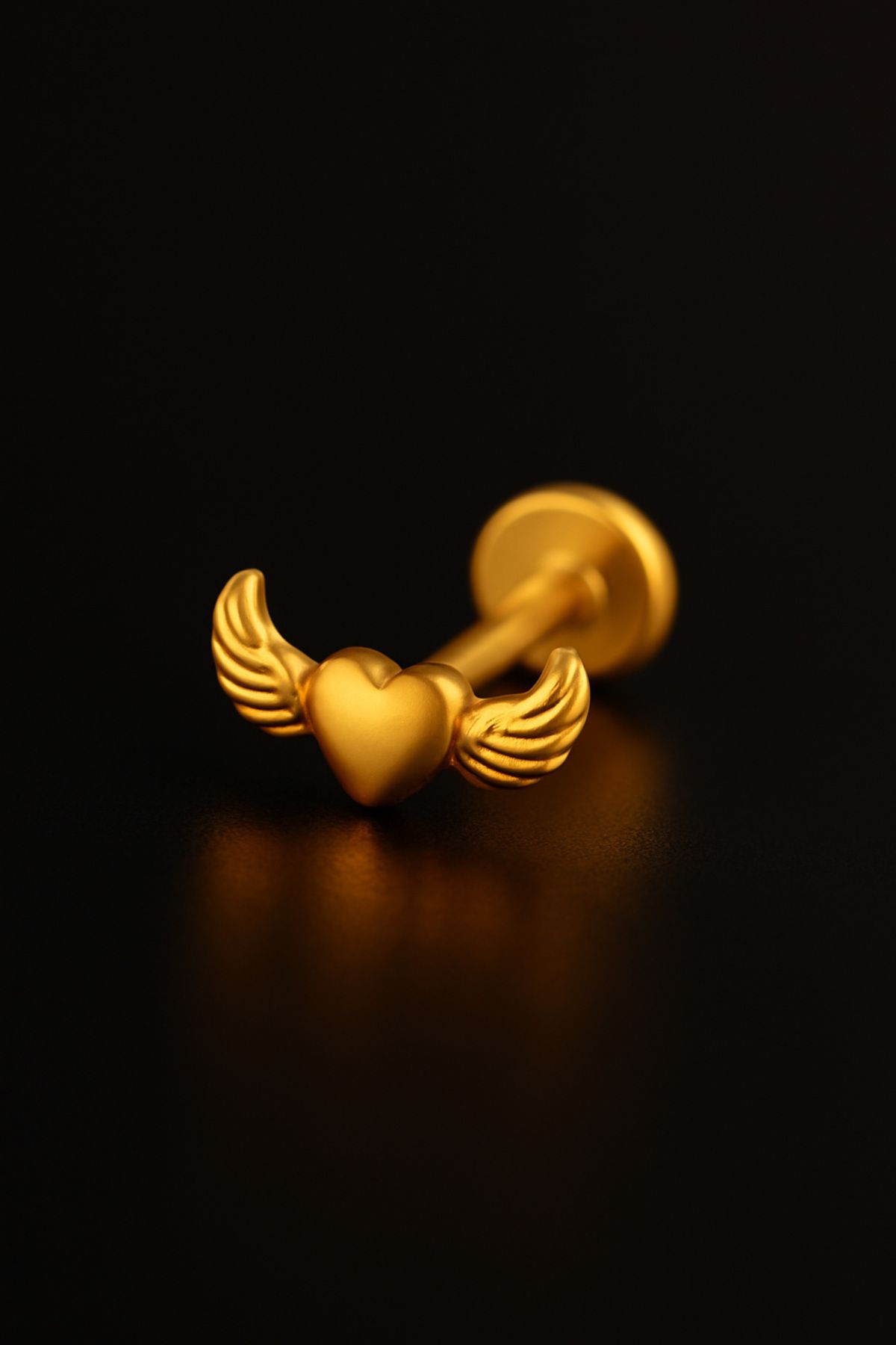 depozoom 316l Cerrahi Çelik Kıkırdak Tragus Ve Tüm Kulak Bölgesine Uygun Kanatlı Kalp Piercing