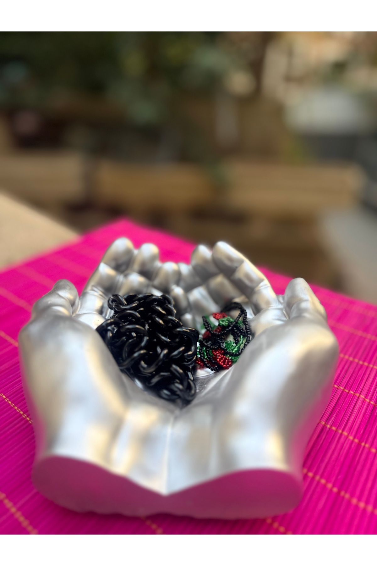 Lydia Accessory Dekoratif El / Avuç Figürlü El Yapımı Beton Organizer / Kase