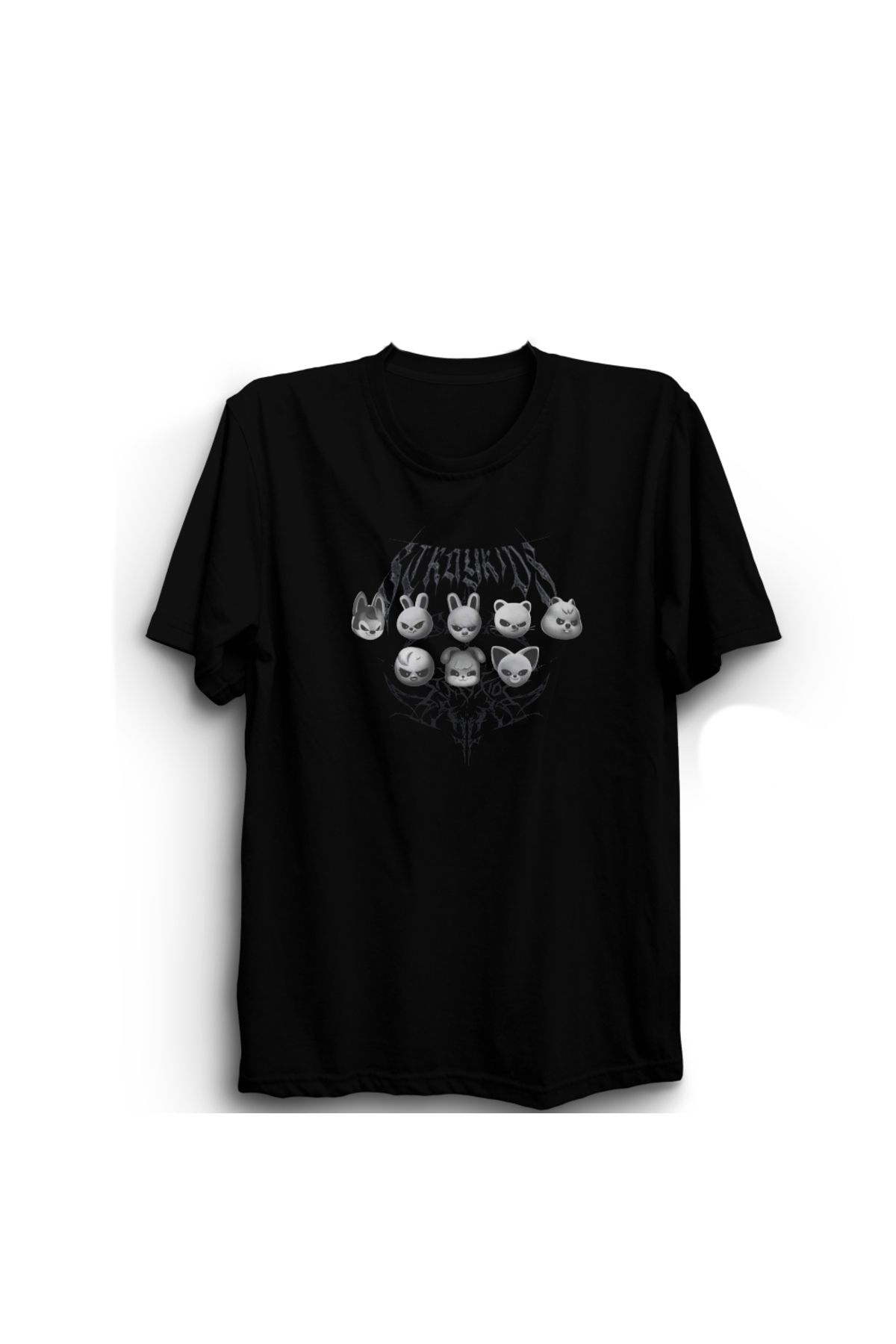 The Fame Stray Kids, Skzoo, Stay Gothic, Korean Music, Müzik Grubu Baskılı, Unisex, %100 Pamuk Tişört