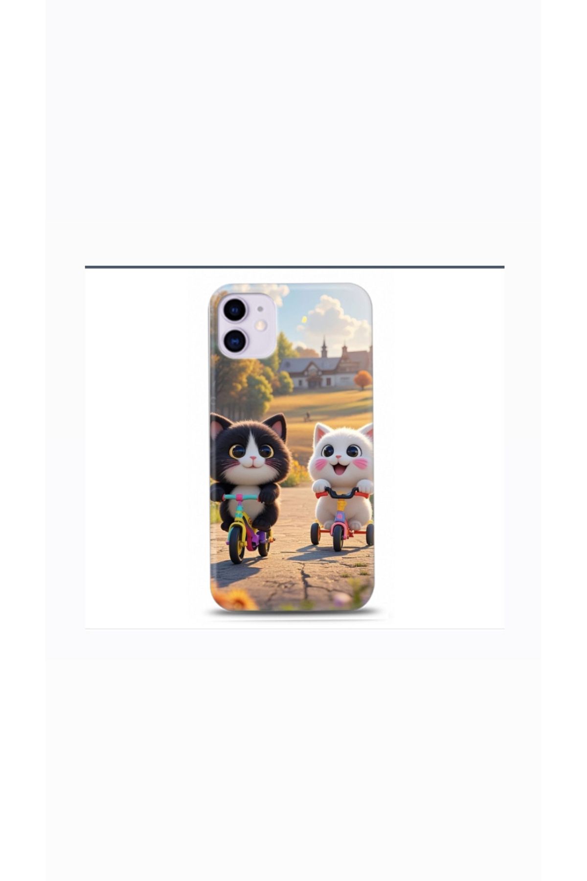 cover shopp Sevimli Kedi Tasarımlı Kılıf İphone 12