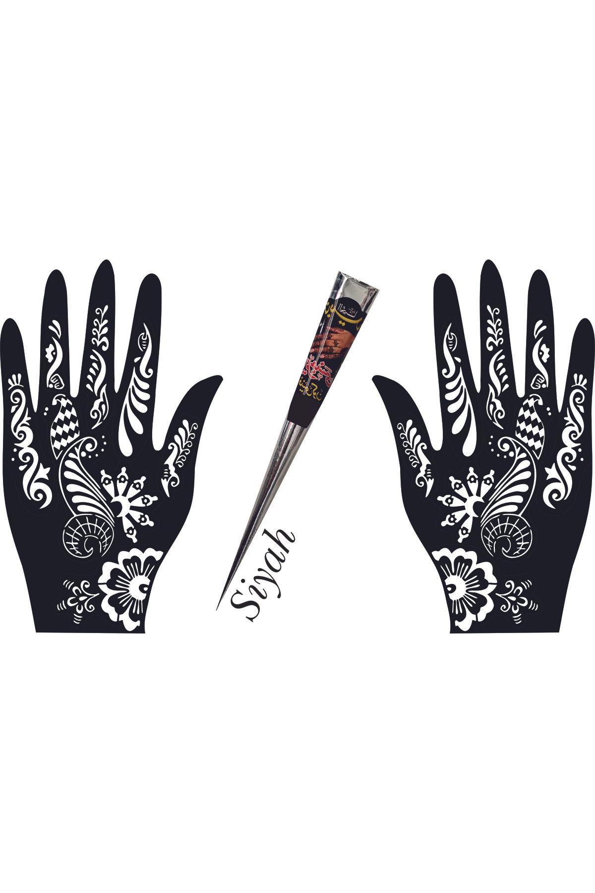 hennadibace El Deseni Kına Kalıbı (GEÇİCİ DÖVME ŞABLONU) Hint Kınası Henna Tattoo Stencil Kına Gecesi