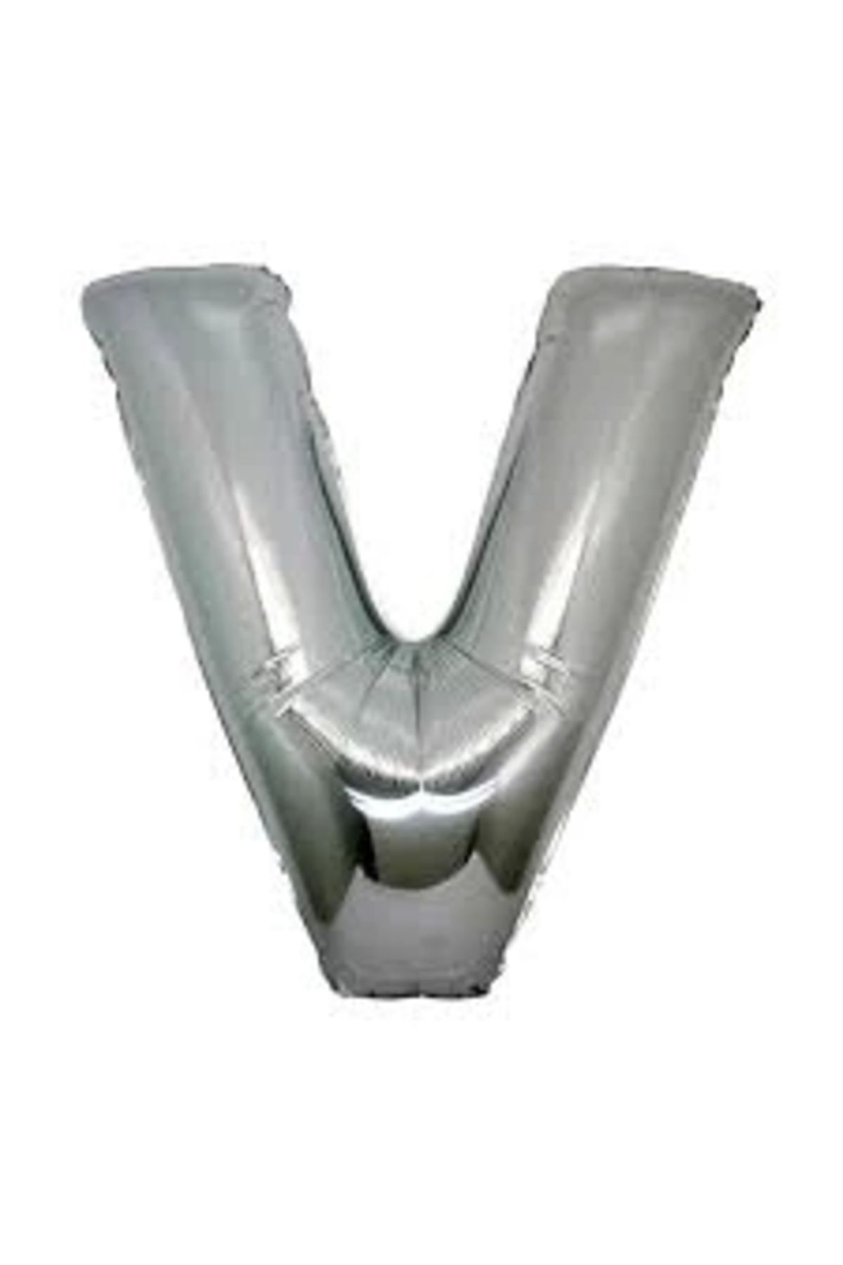 Generic V Harf Folyo Balon Gümüş Renk 40 İnç