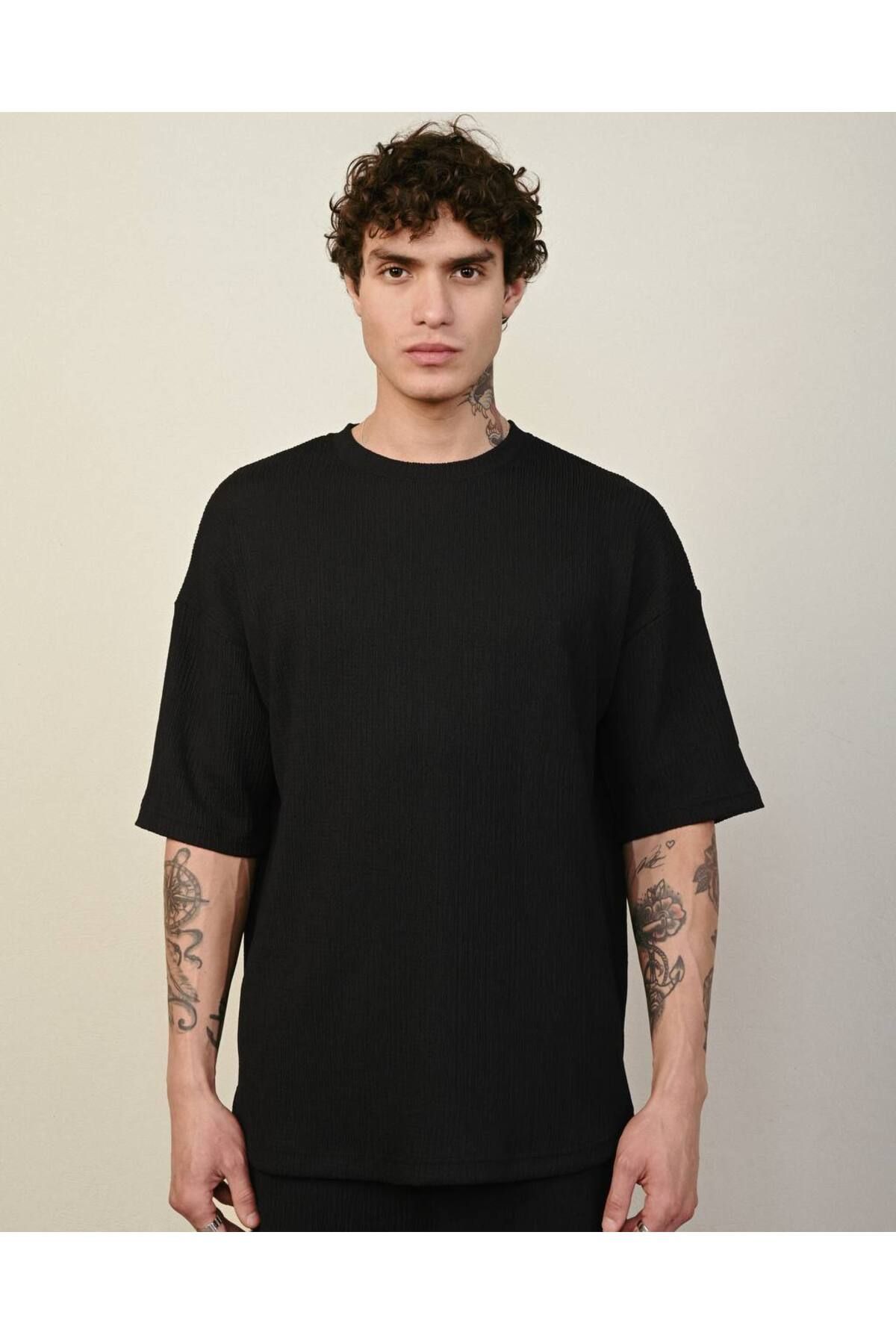MARRAKECH Erkek Krinkıl Oversize T-Shirt
