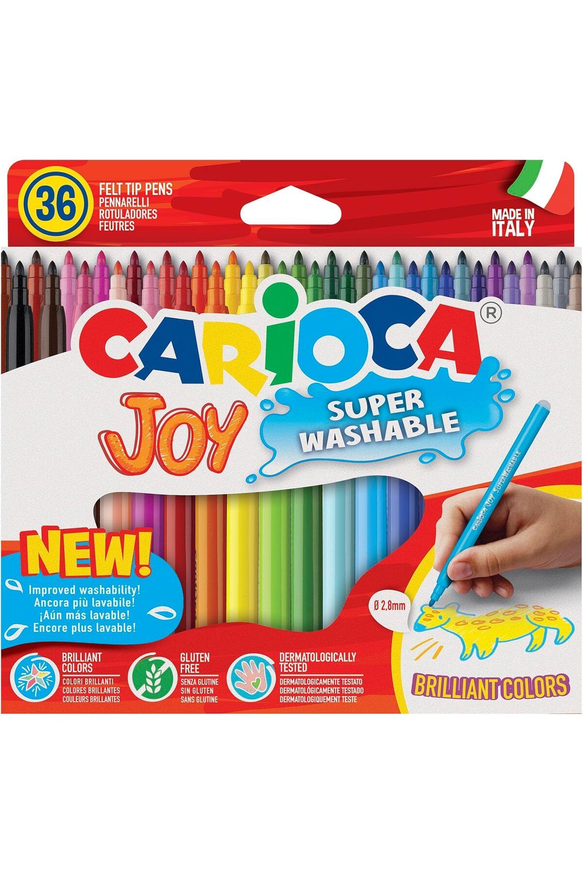 CARIOCA Joy Süper Yıkanabilir Keçeli Boya Kalemi 36'Li