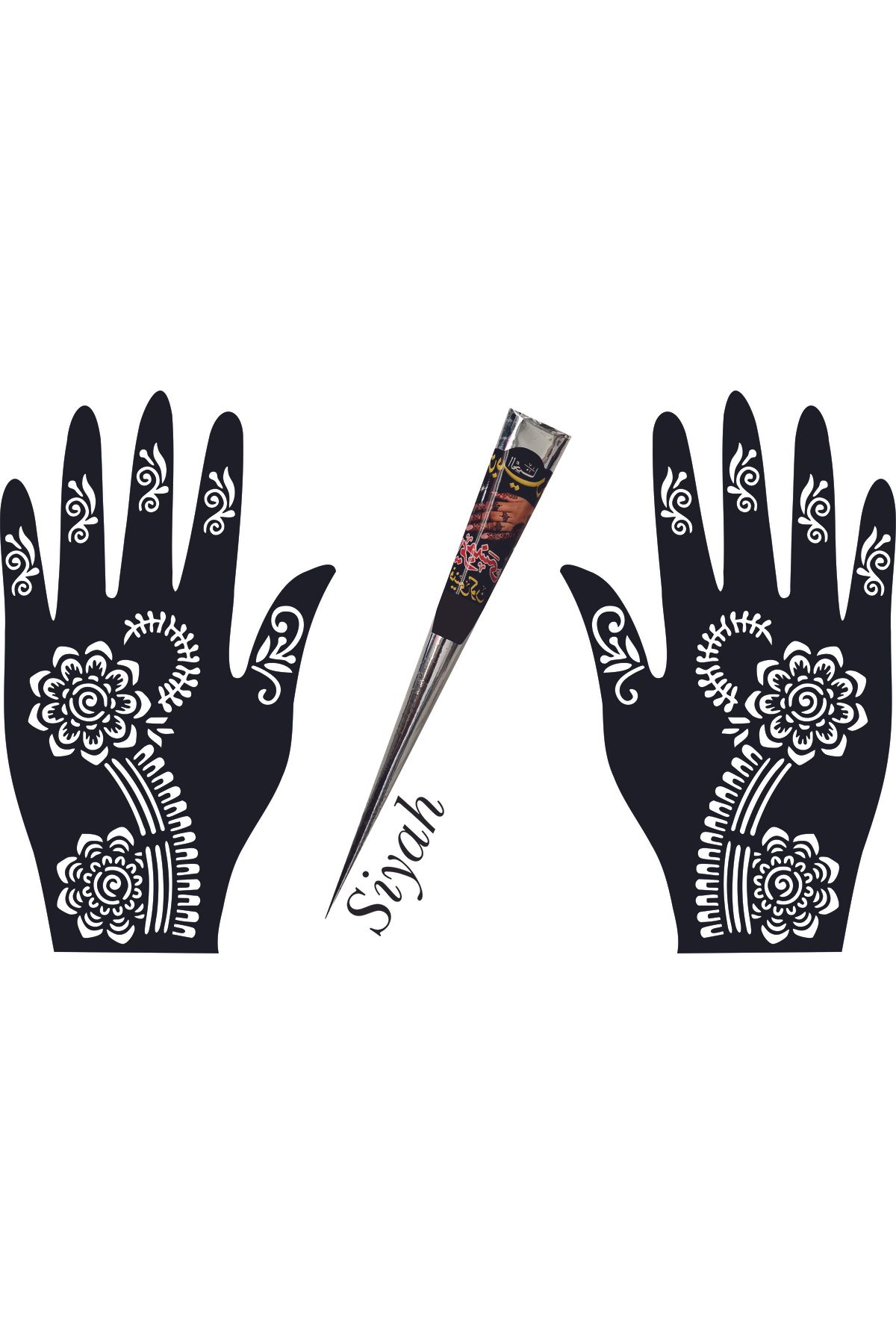hennadibace El Deseni Kına Kalıbı (GEÇİCİ DÖVME ŞABLONU) Hint Kınası Henna Tattoo Stencil Kına Gecesi