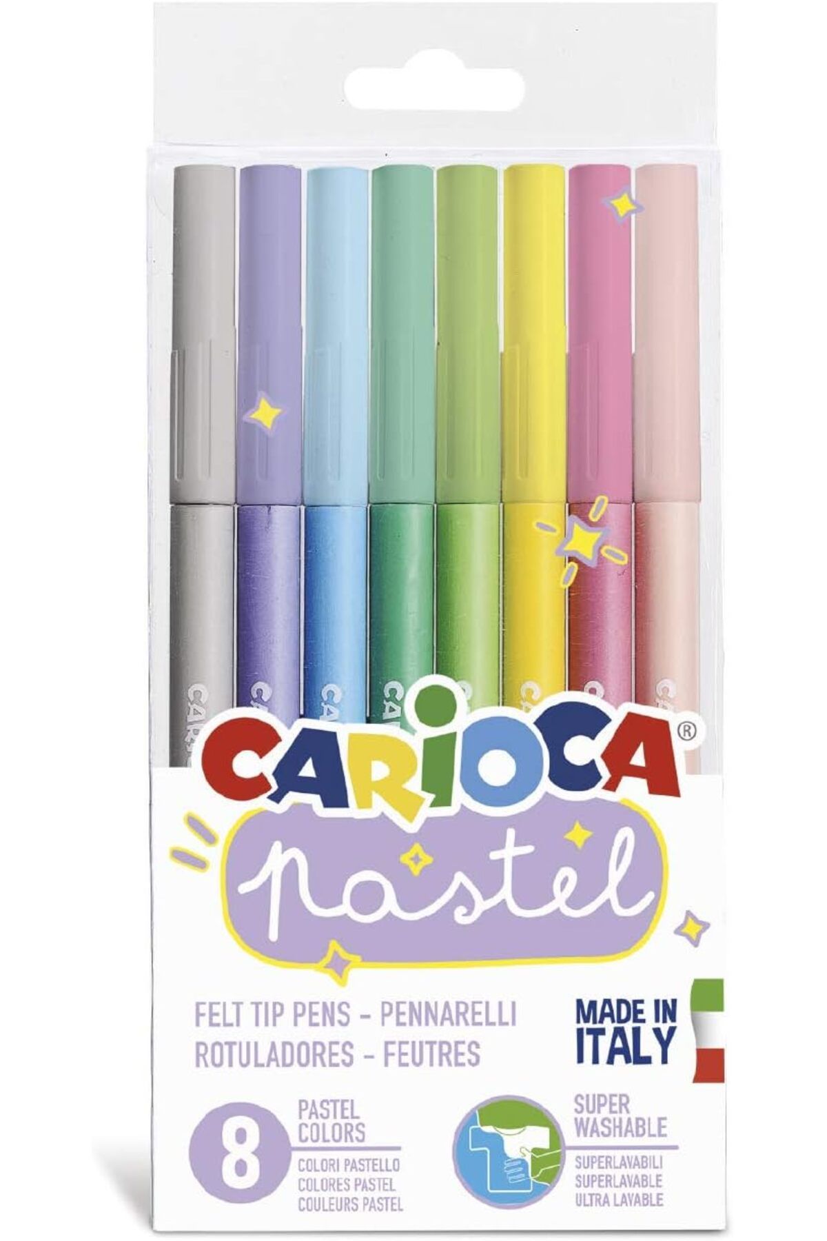 CARIOCA Pastel Süper Yıkanabilir Keçeli Kalem 8'li